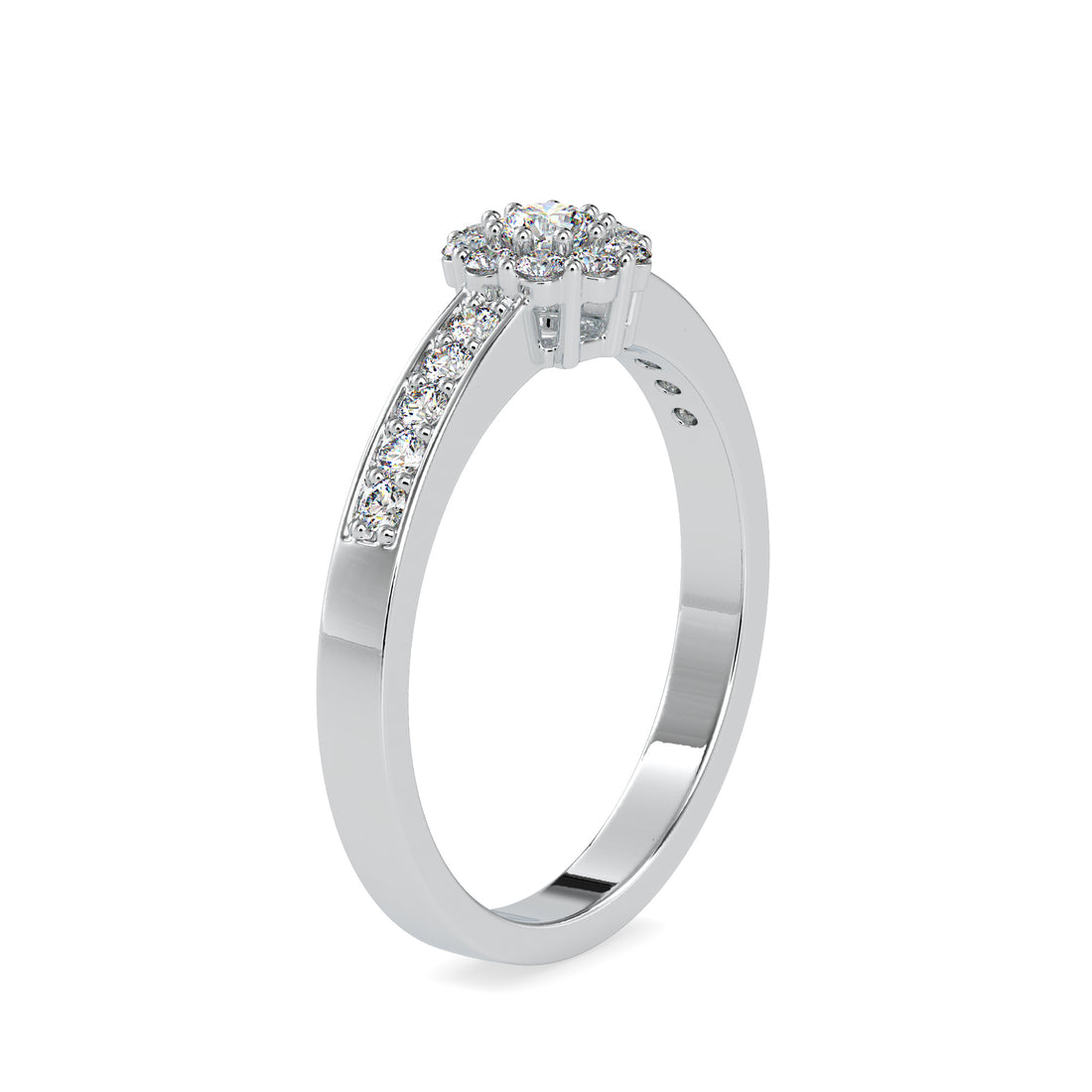 Luxury Sleek Diamond Ring 6