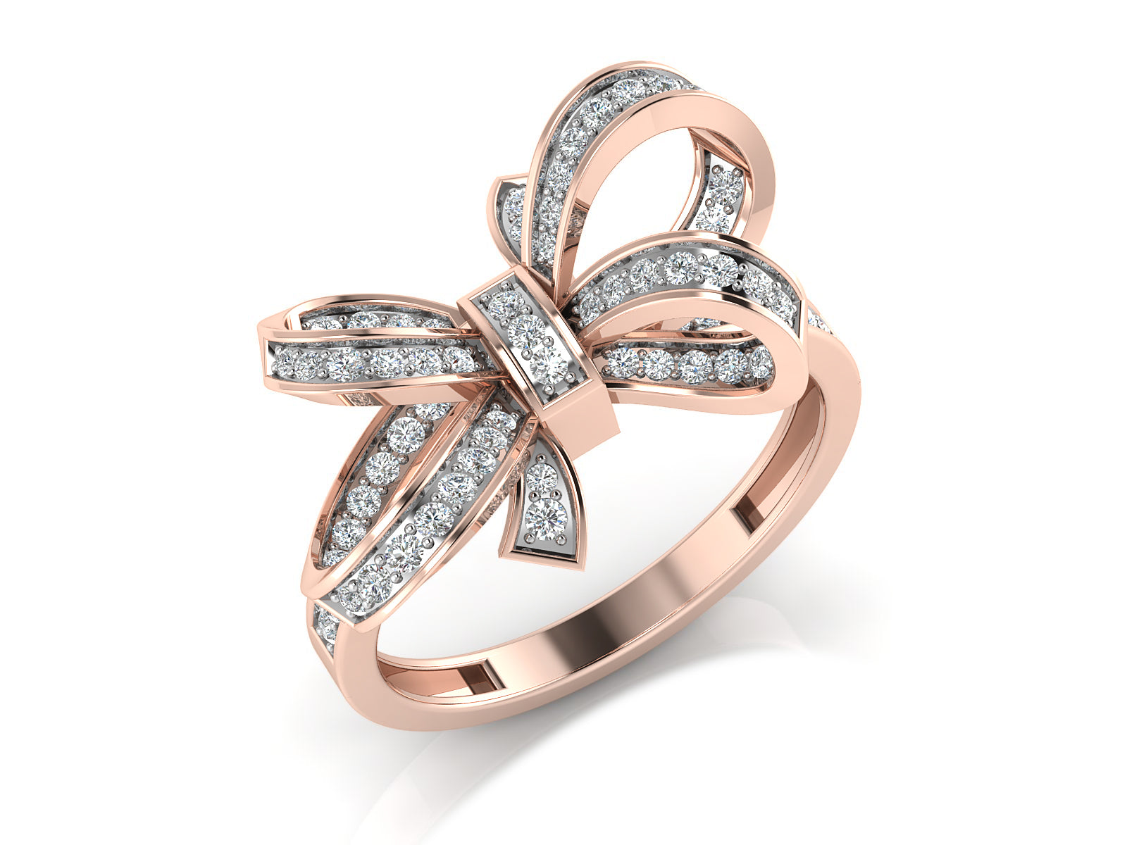 Majestic Bow Diamond Ring 4
