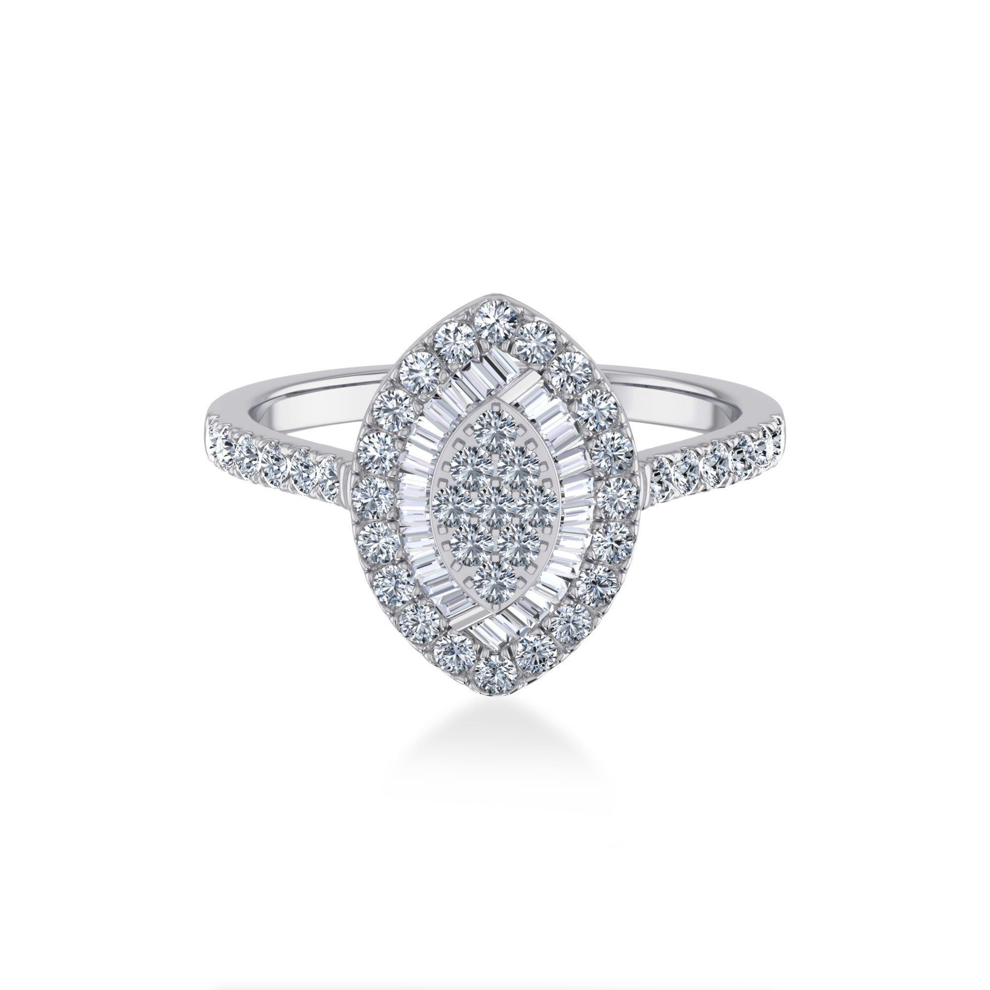 Marquise Halo Lab-Grown Diamond Ring 7