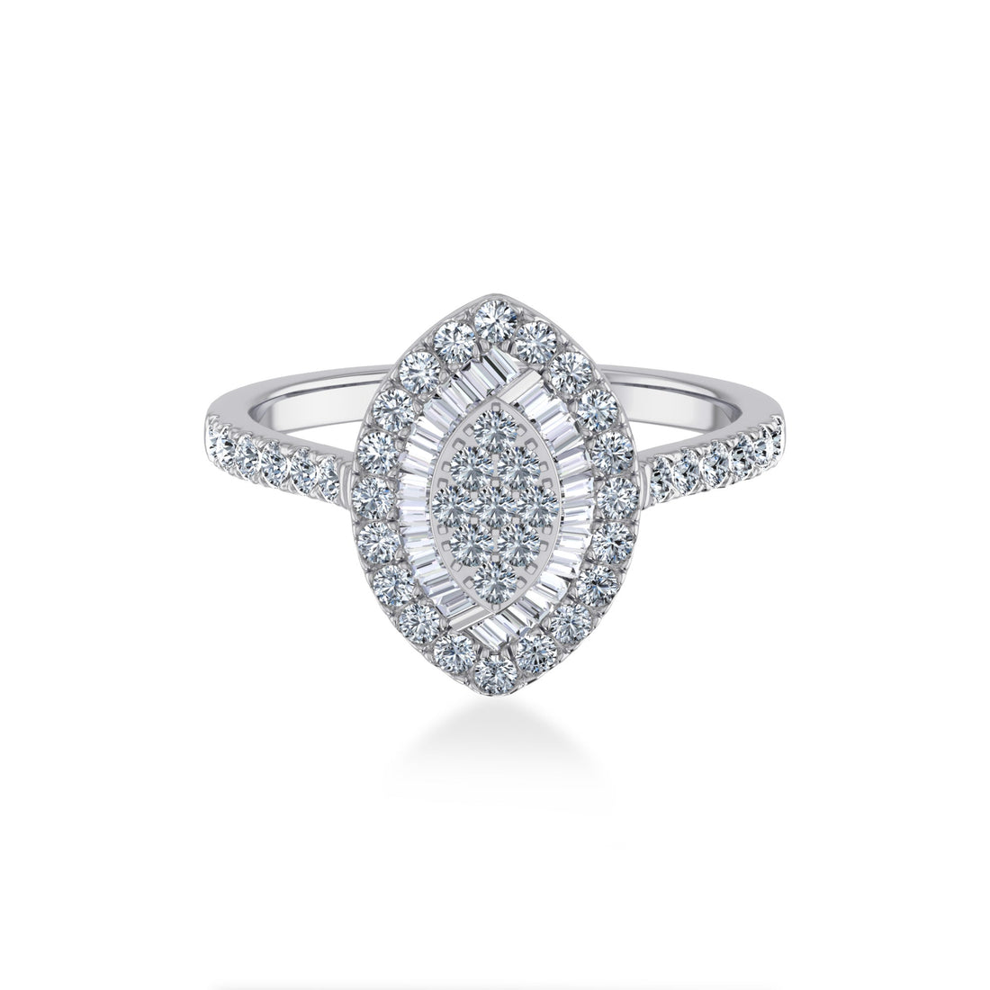 Marquise Halo Lab-Grown Diamond Ring 7