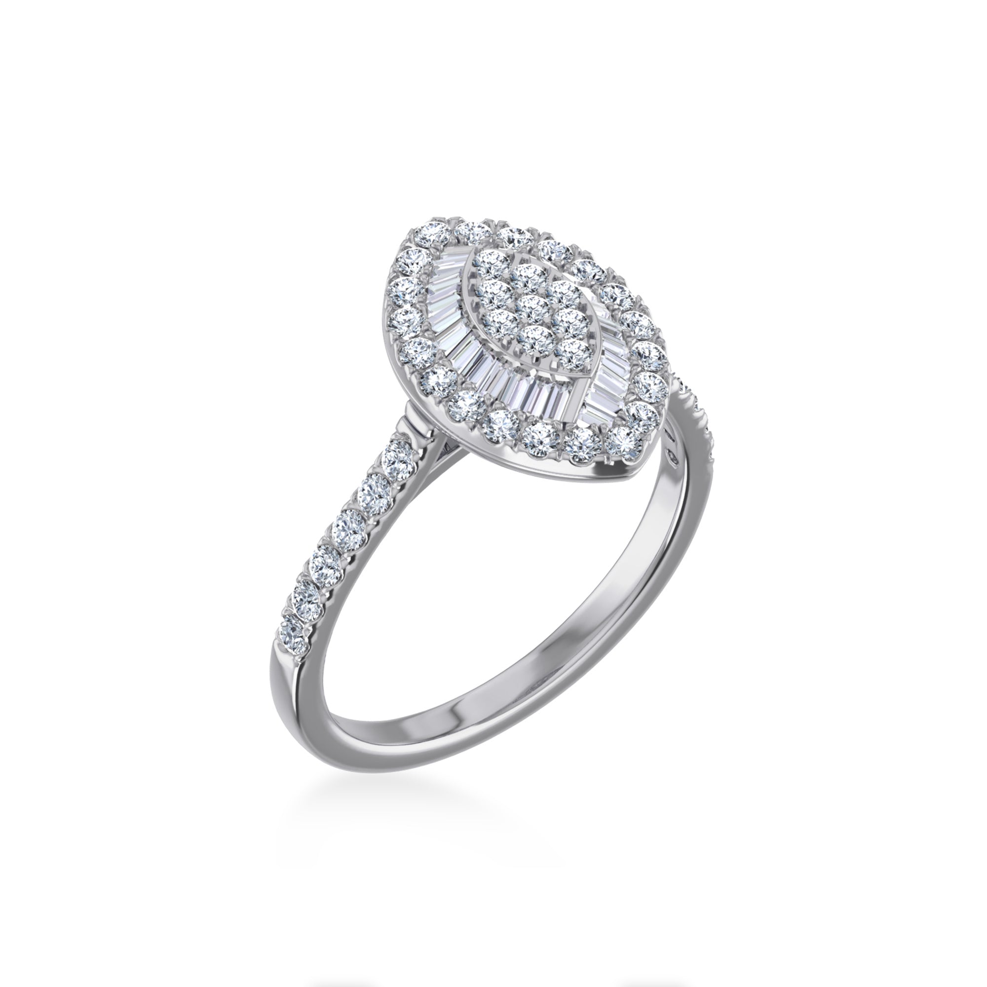 Marquise Halo Lab-Grown Diamond Ring 8