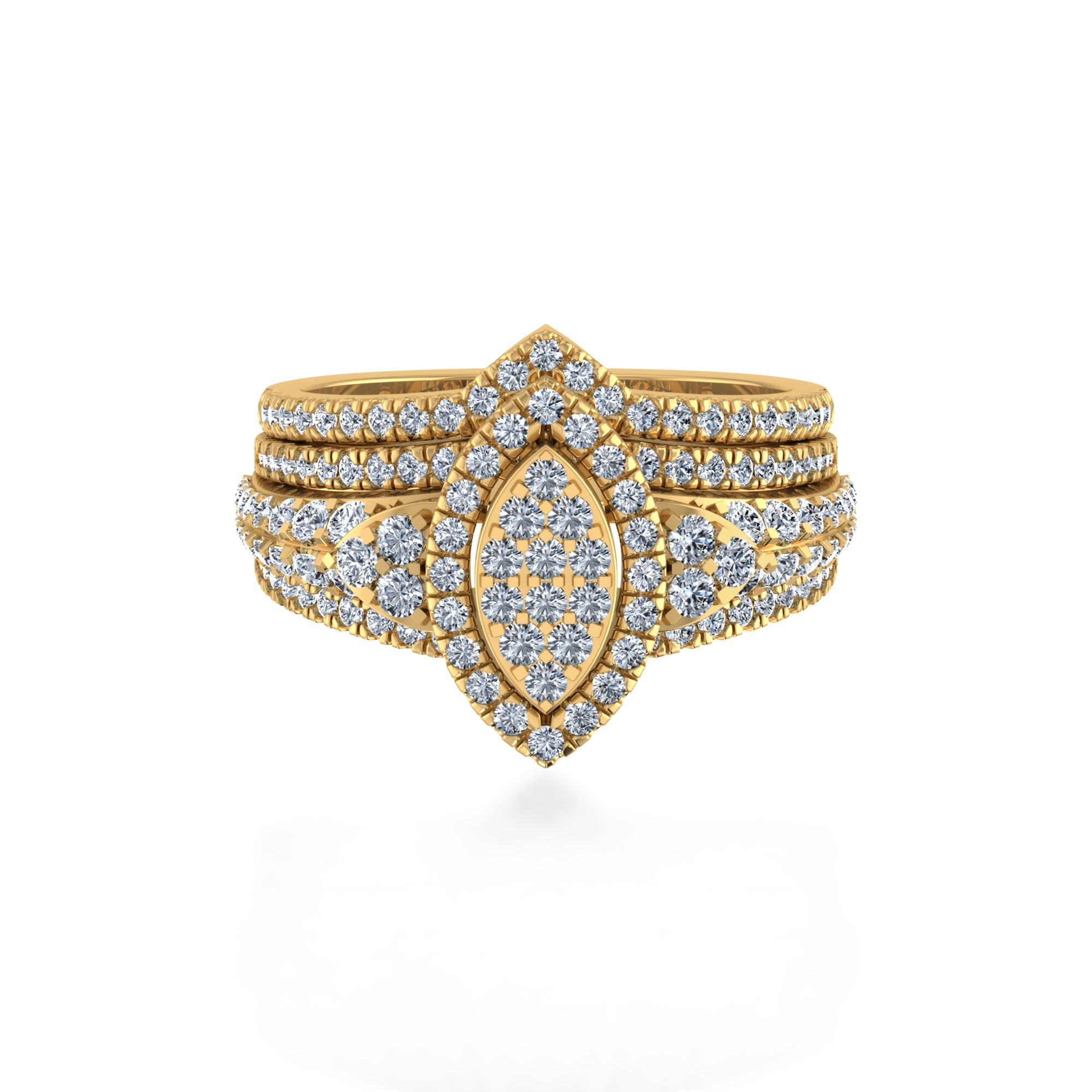 Marquise Shape Lab Diamond Halo Ring