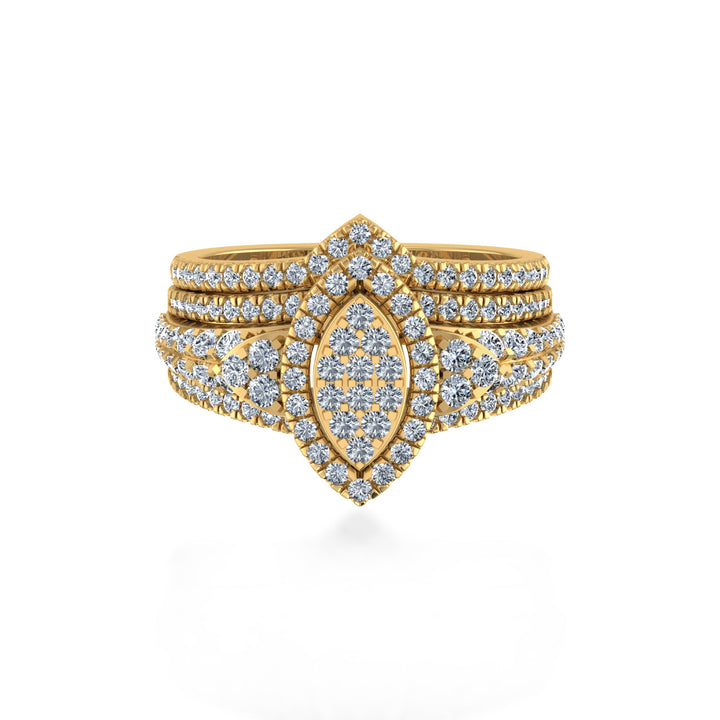 Marquise Shape Lab Diamond Halo Ring
