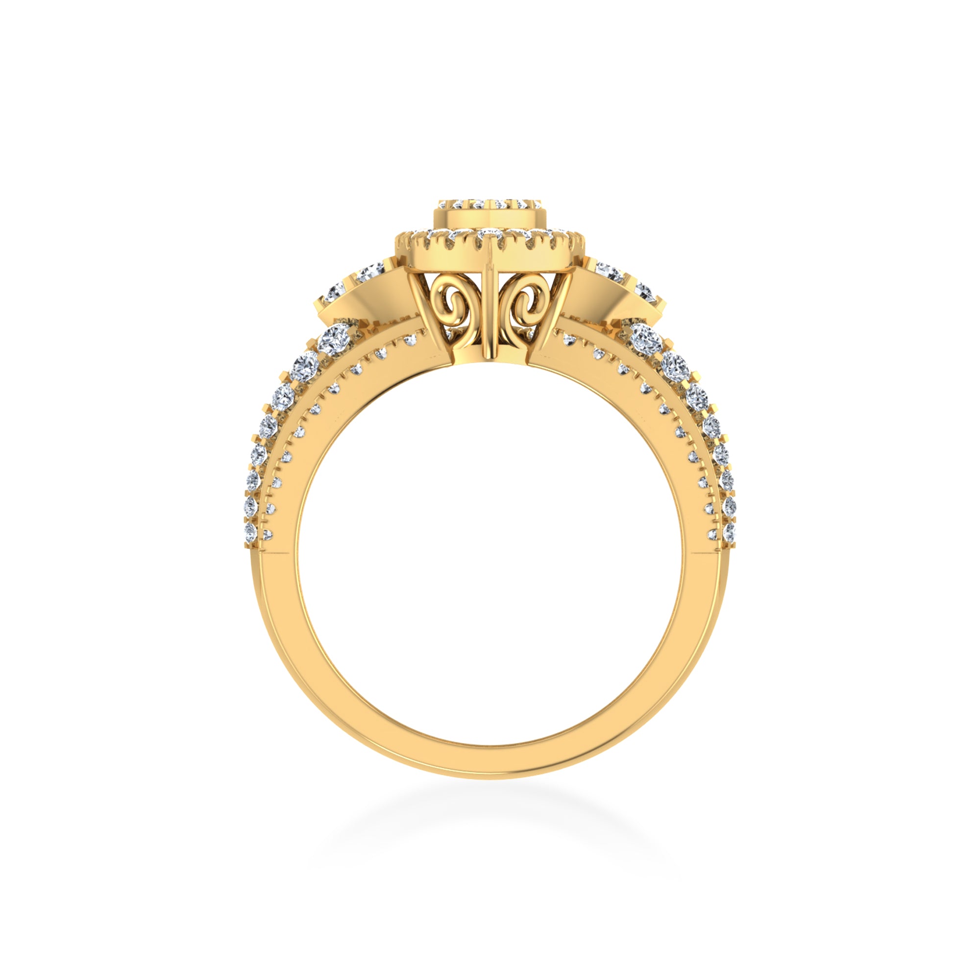 Marquise Shape Lab Diamond Halo Ring3