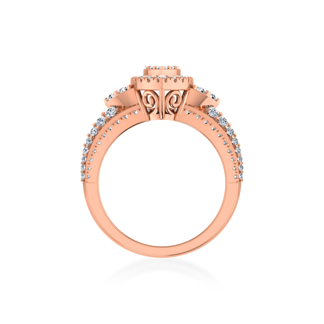 Marquise Shape Lab Diamond Halo Ring6