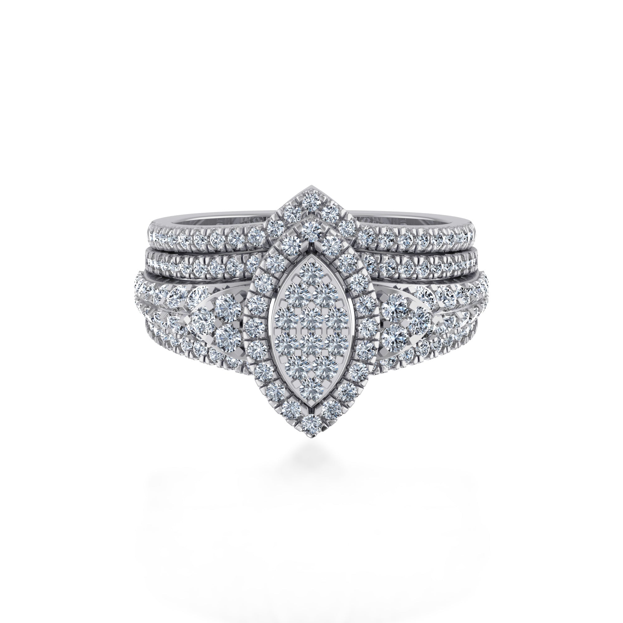 Marquise Shape Lab Diamond Halo Ring7