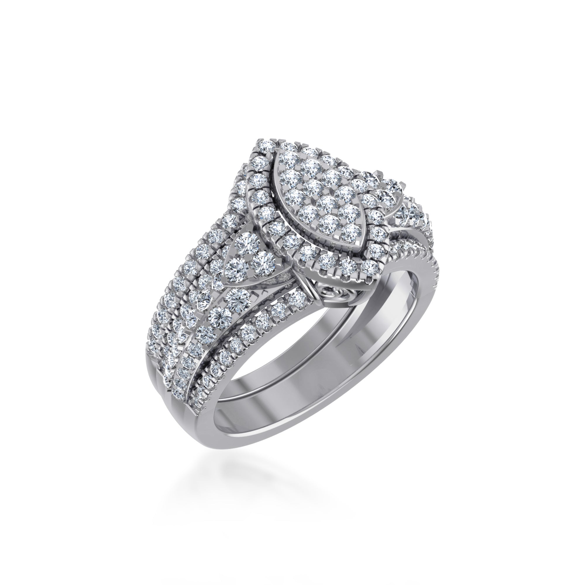 Marquise Shape Lab Diamond Halo Ring8