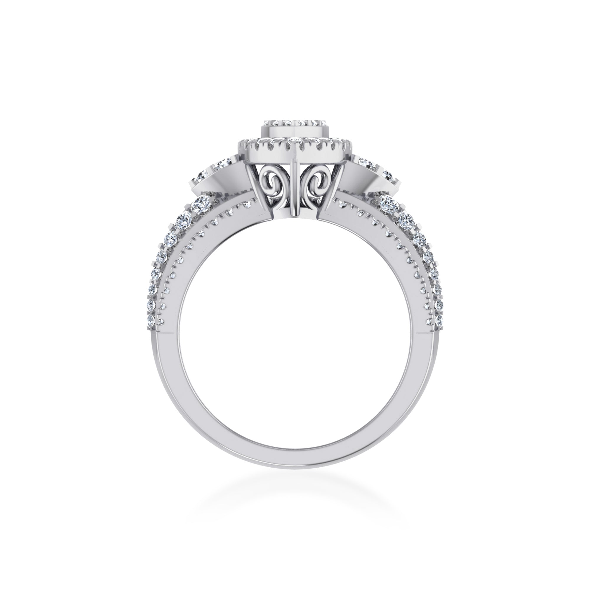 Marquise Shape Lab Diamond Halo Ring9