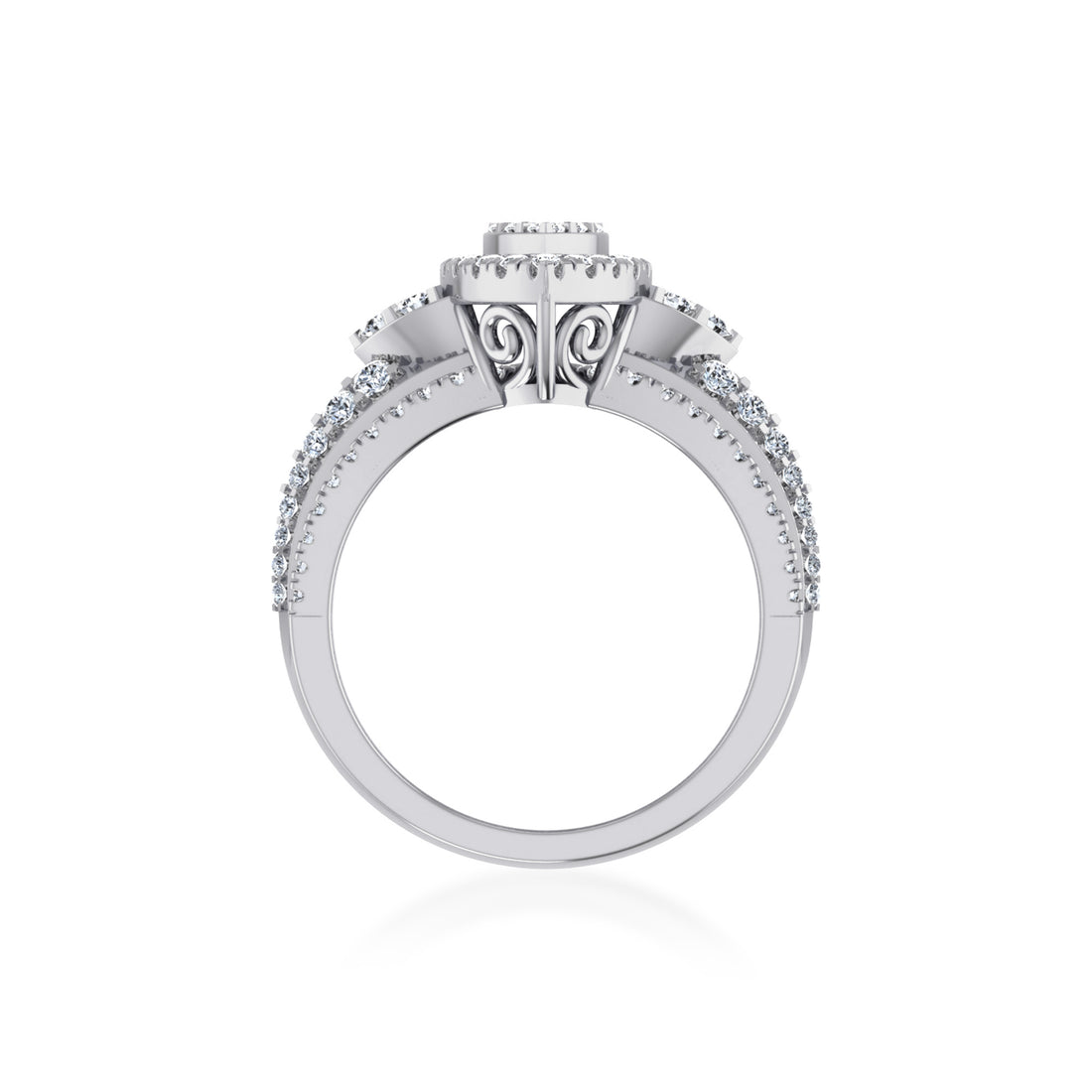 Marquise Shape Lab Diamond Halo Ring9