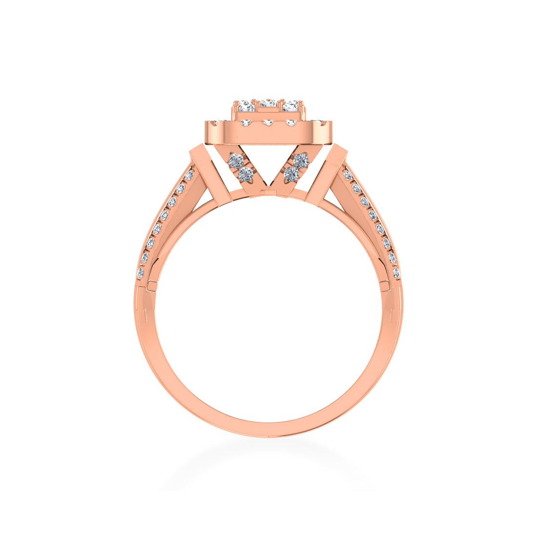 Men’s Lab Grown Diamond Ring | Cluster Square Setting | Luxury Statement Jewelry 6