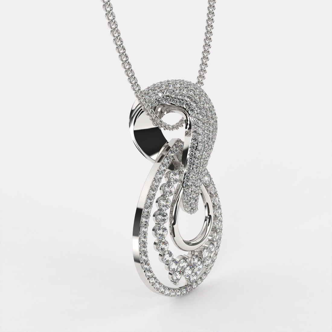 Mesmerize Diamond Pendant In 925 Silver