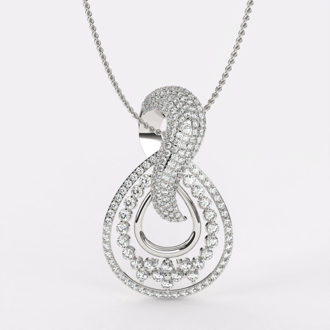 Mesmerize Diamond Pendant In 925 Silver