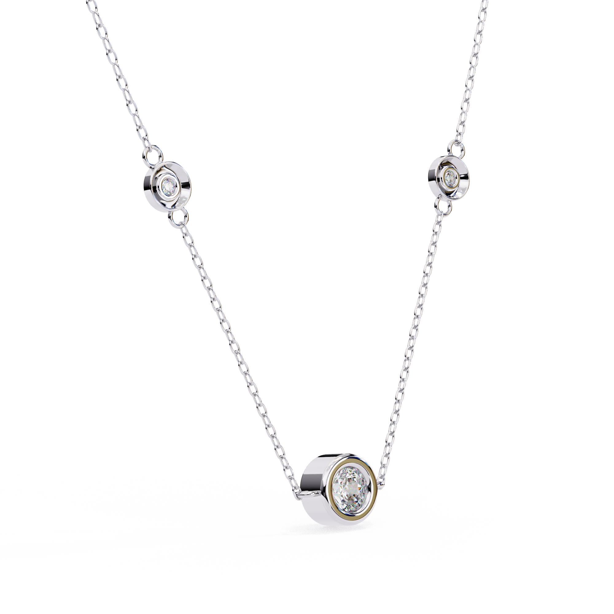 Minimal Abstract Diamond Pendant