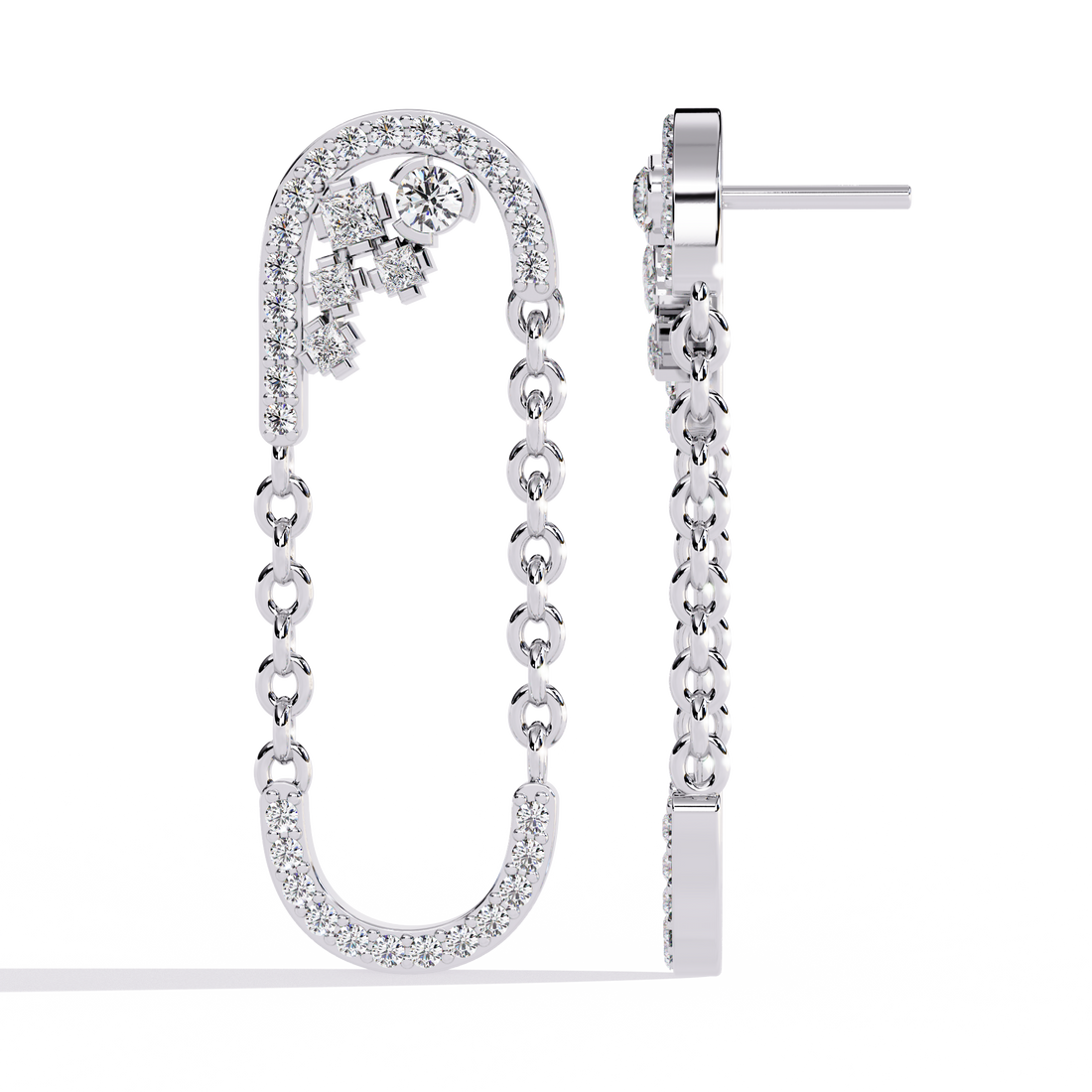 Minimal Wonder Lab Diamond Earrings in 925 Silver