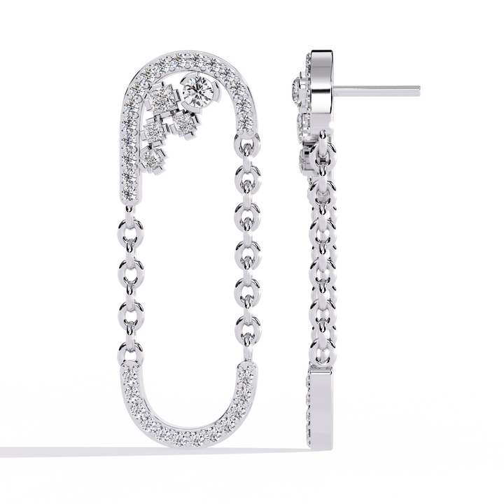 Minimal Wonder Lab Diamond Earrings in 925 Silver