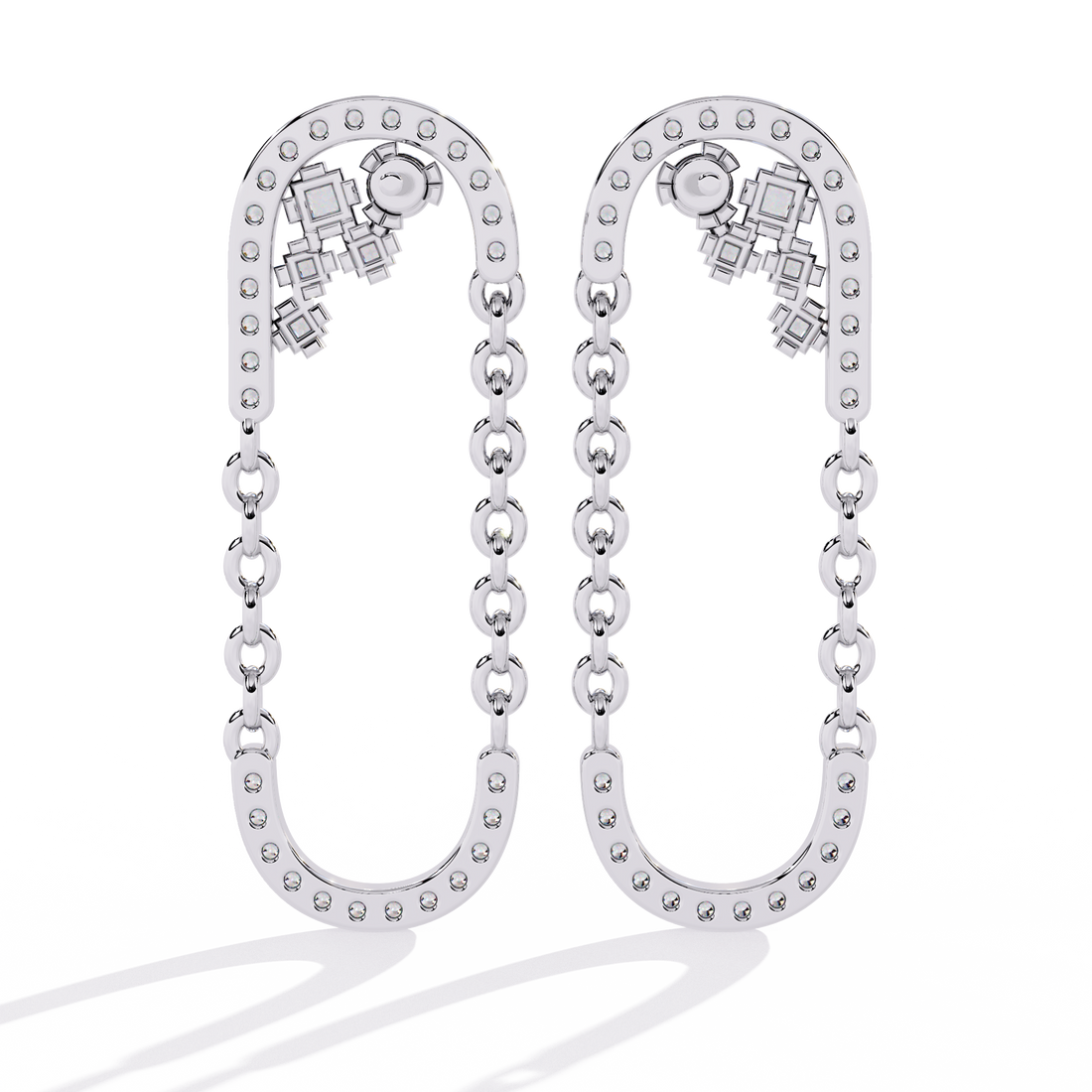 Minimal Wonder Lab Diamond Earrings in 925 Silver
