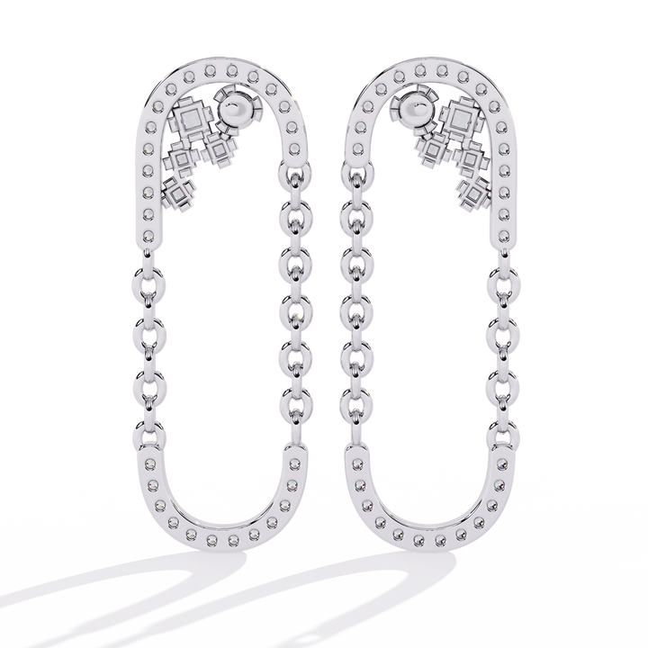 Minimal Wonder Lab Diamond Earrings in 925 Silver