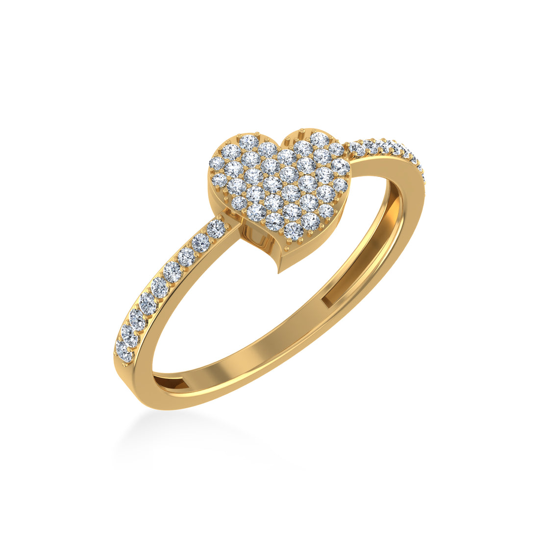 Minimalist Heart Shape Lab-Grown Diamond Ring2