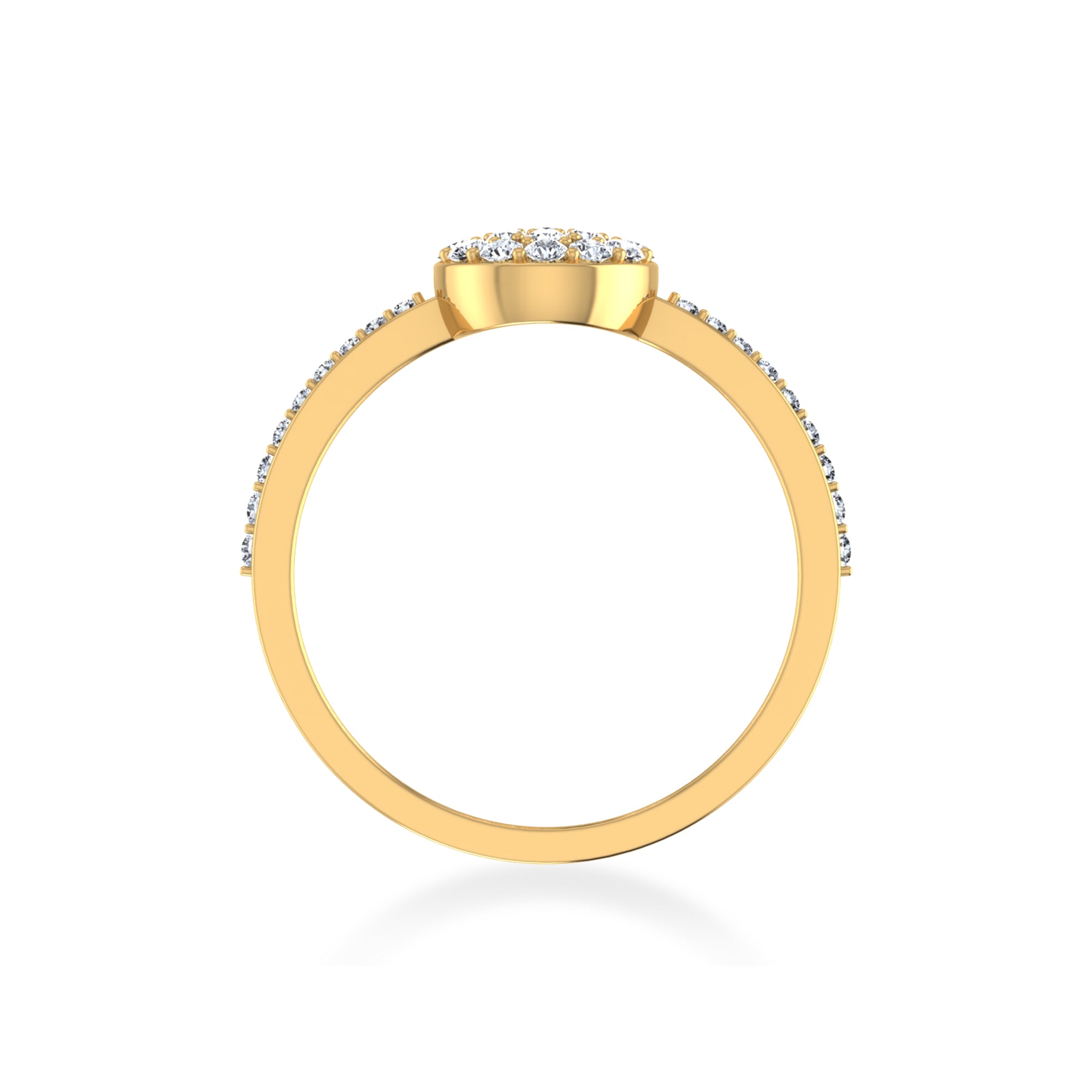 Minimalist Lab-Grown Diamond Round Halo Ring3