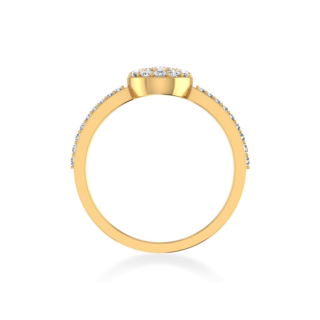 Minimalist Lab-Grown Diamond Round Halo Ring3