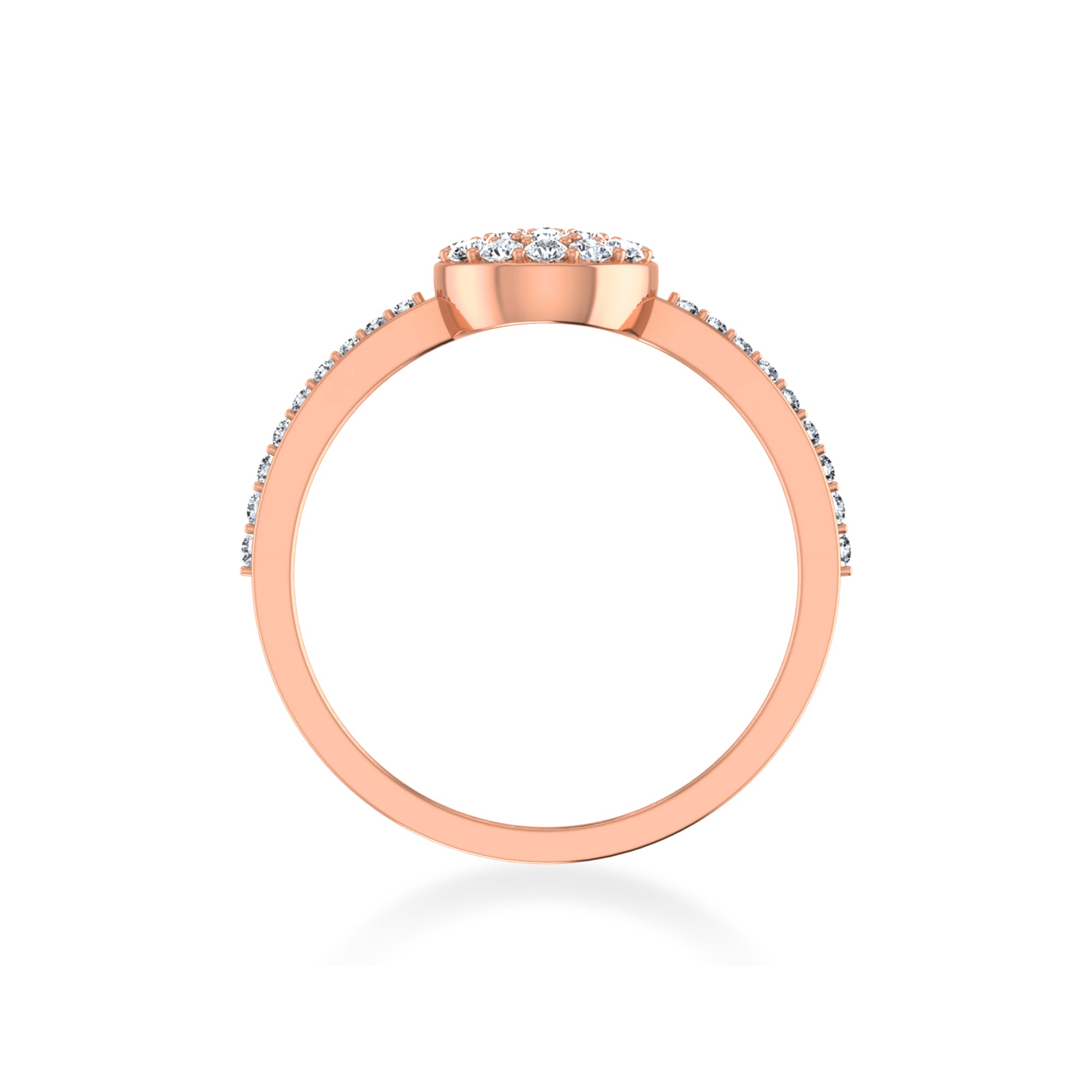 Minimalist Lab-Grown Diamond Round Halo Ring6