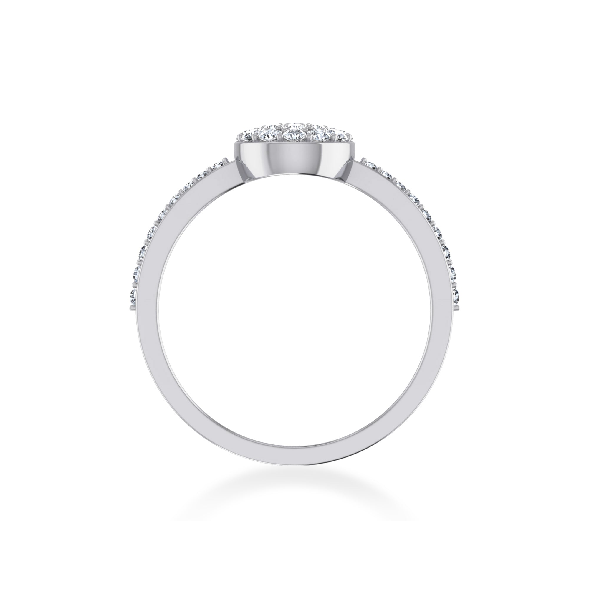 Minimalist Lab-Grown Diamond Round Halo Ring9