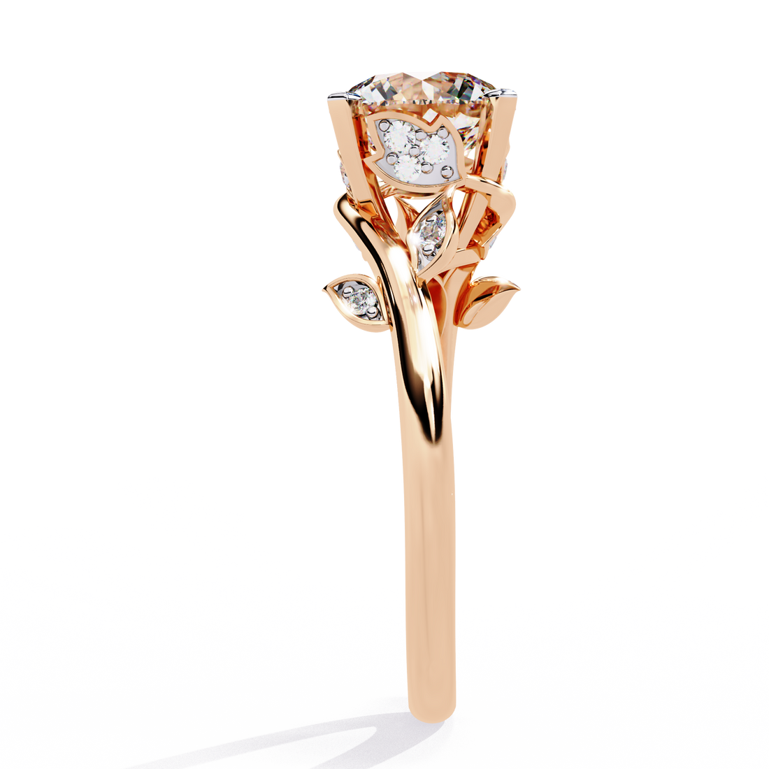 Minimalist Solitaire with step Ring 9