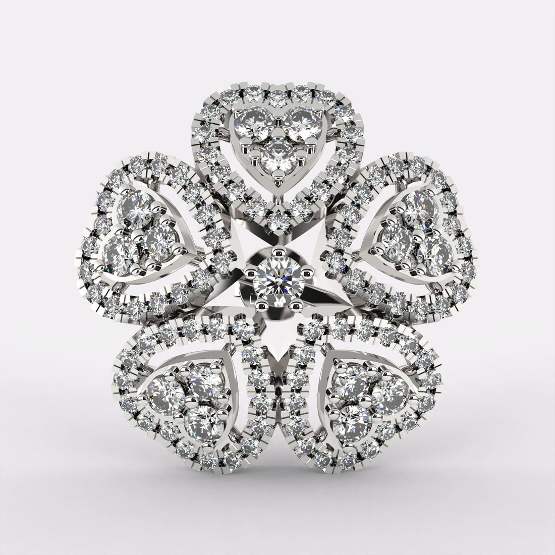 Mix Heart Earrings in 925 Silver