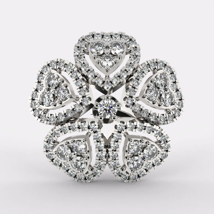 Mix Heart Earrings in 925 Silver