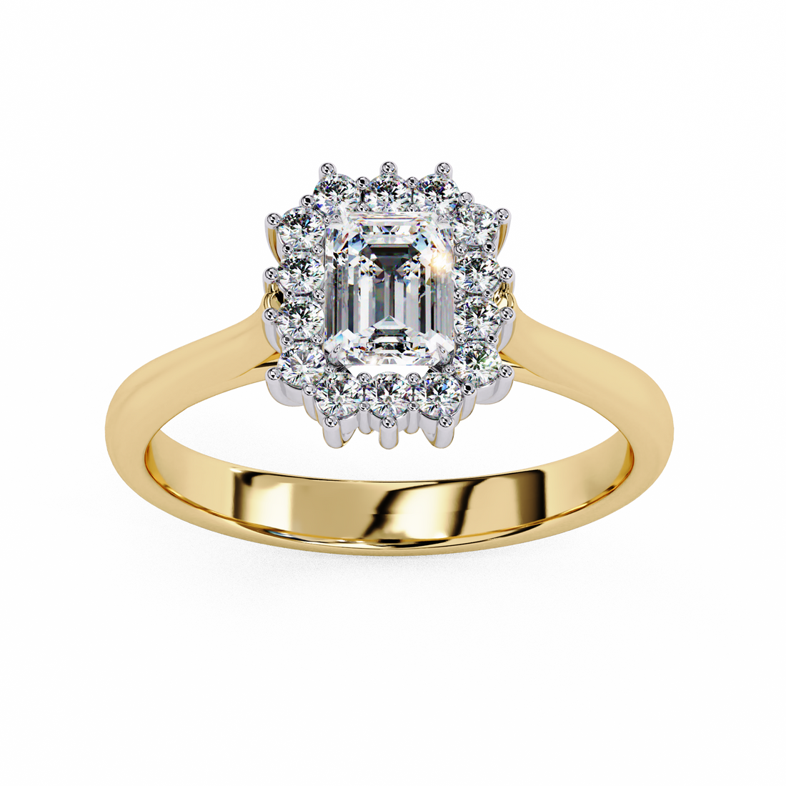 Mod Halo Diamond Ring