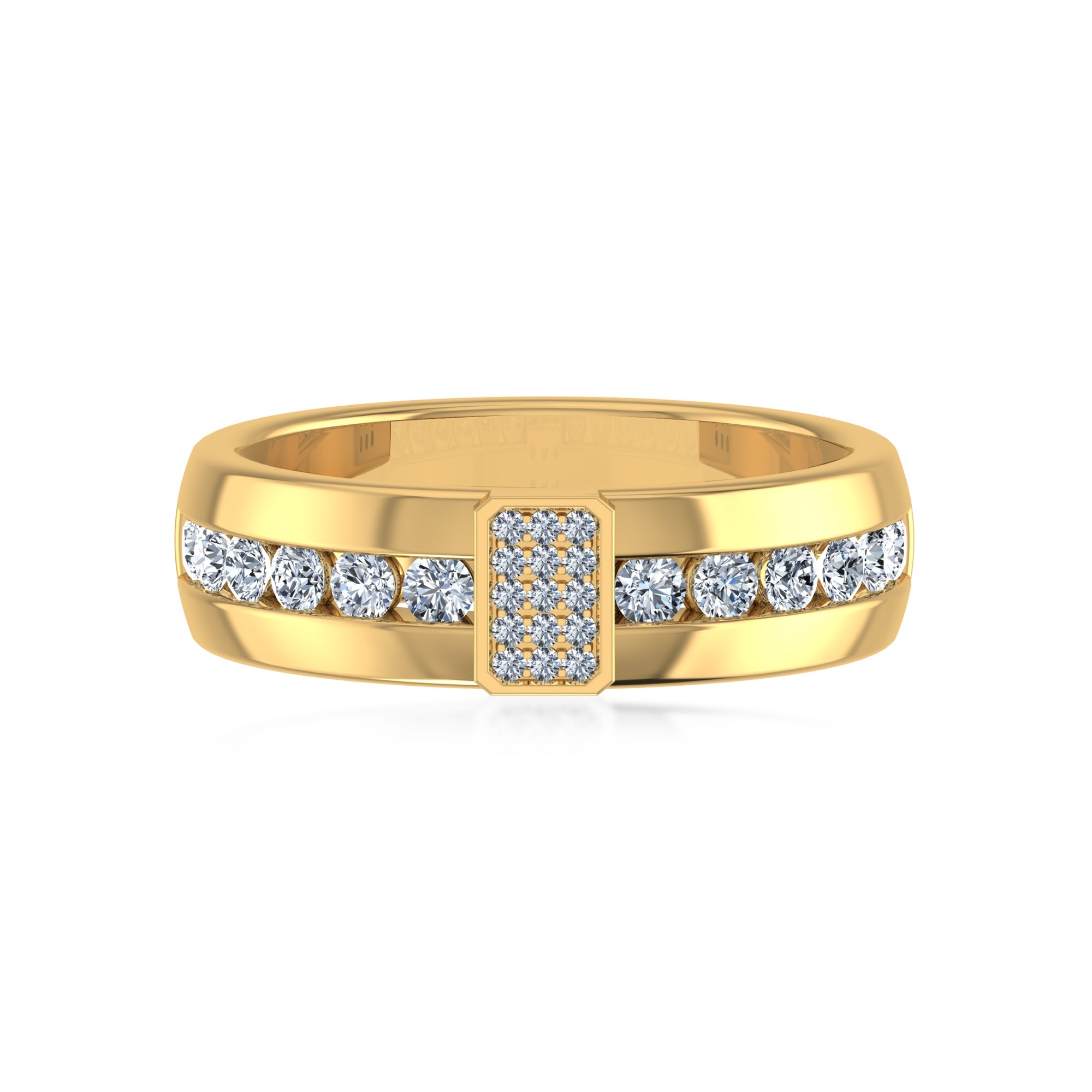 Modern Channel-Set Lab-Grown Diamond Ring
