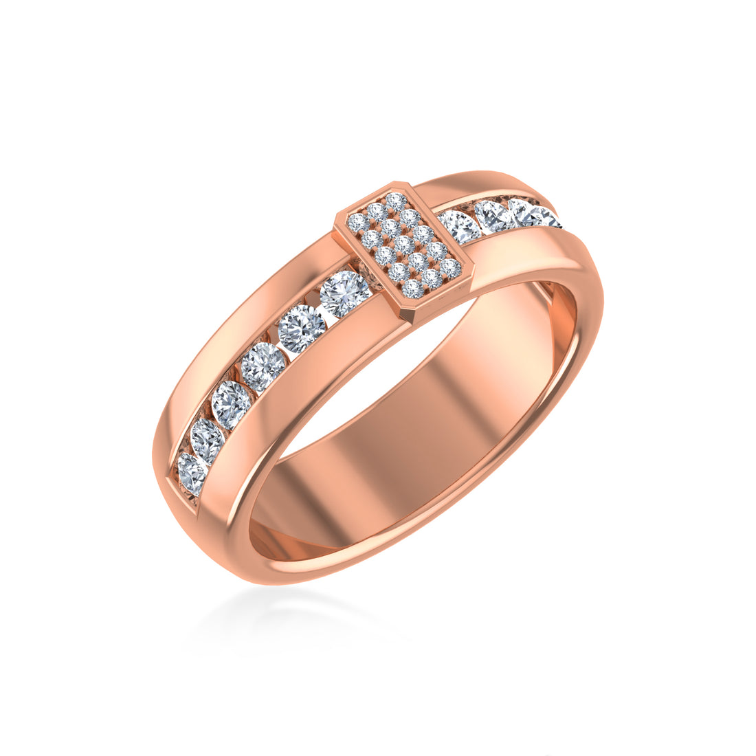 Modern Channel-Set Lab-Grown Diamond Ring 5