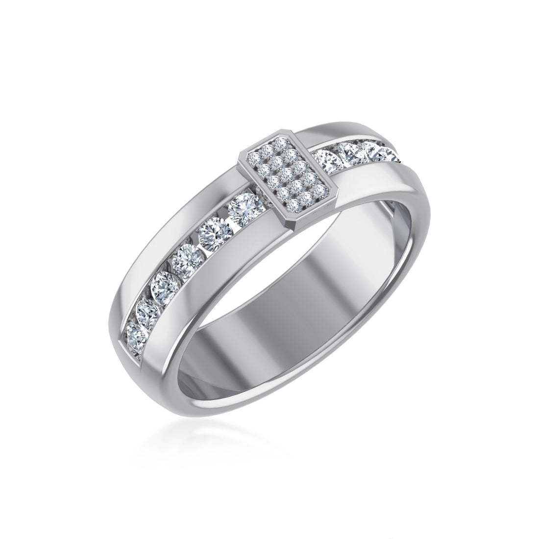 Modern Channel-Set Lab-Grown Diamond Ring 8