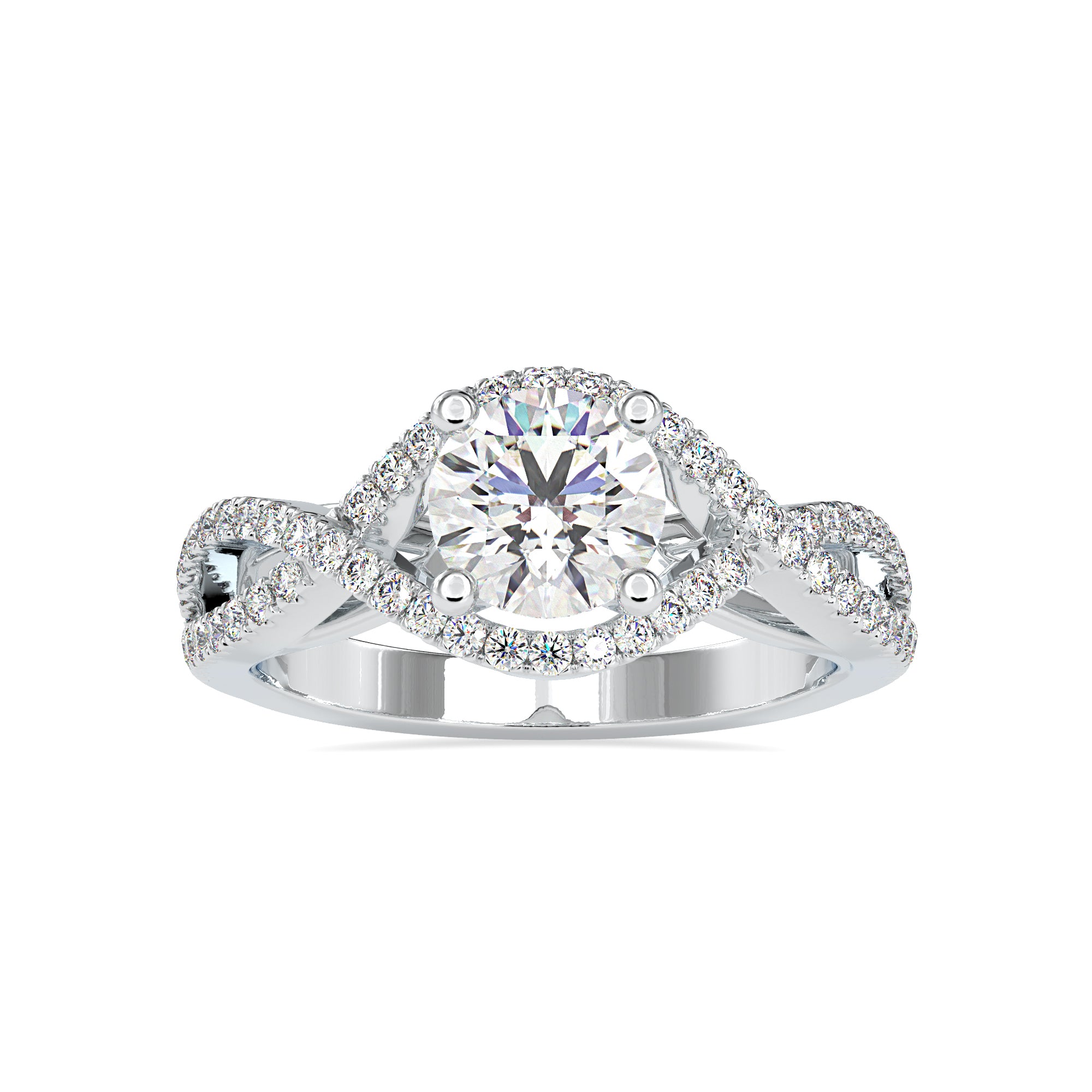 Modern Essence Diamond Ring with Split Ring 4