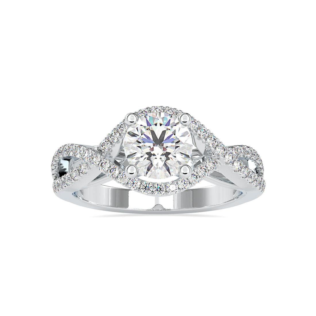 Modern Essence Diamond Ring with Split Ring 4