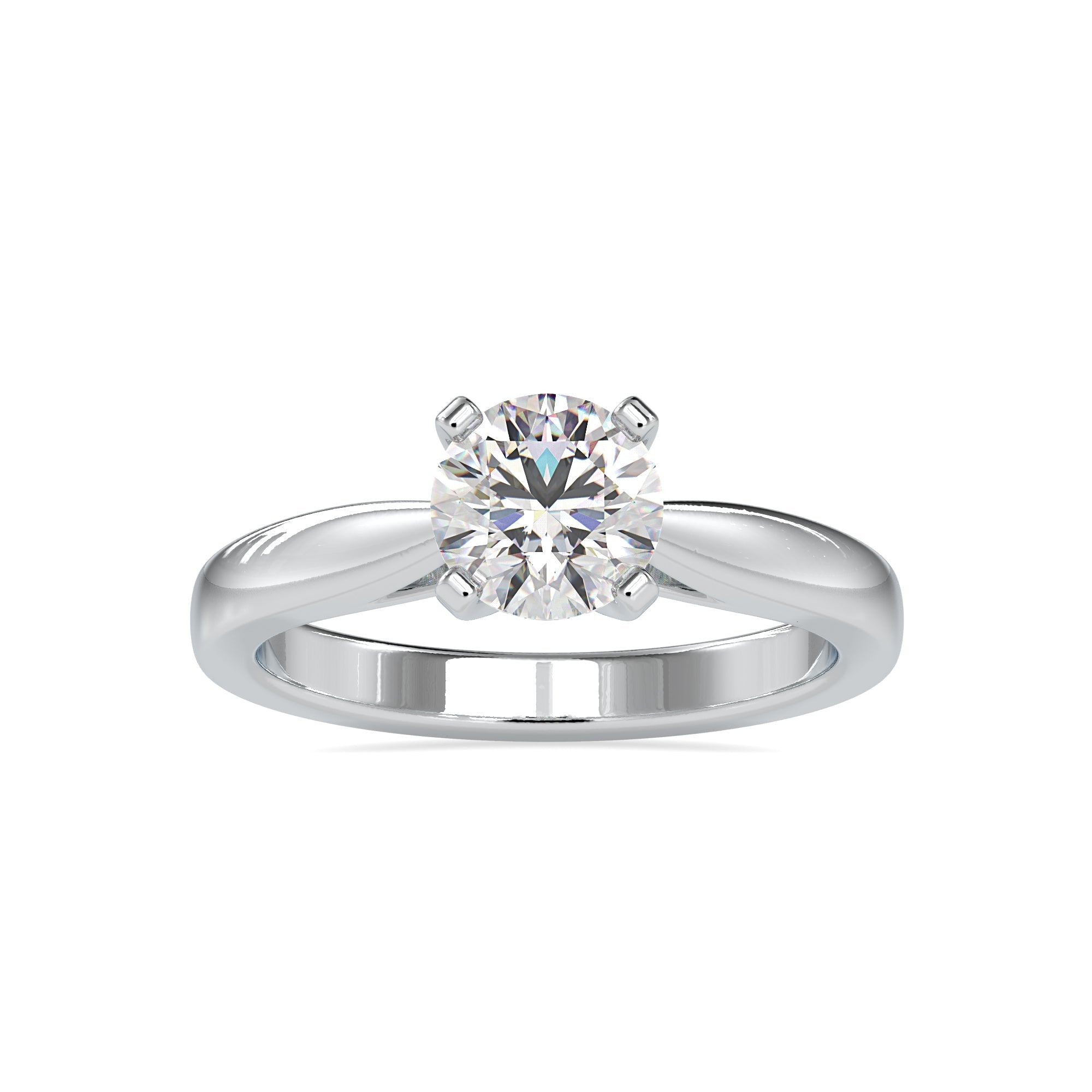 Modern Four-Prong Solitaire Ring 6