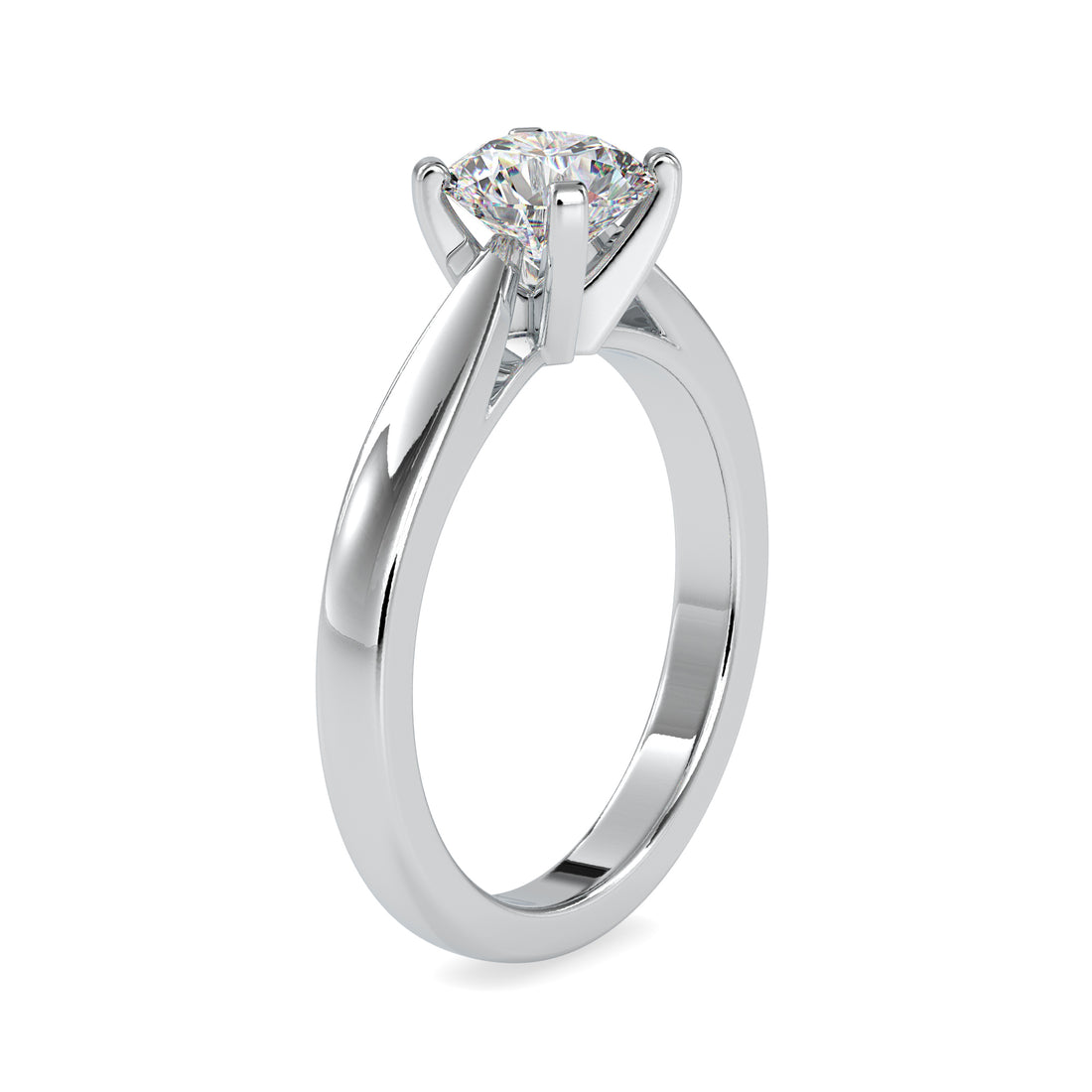Modern Four-Prong Solitaire Ring 8