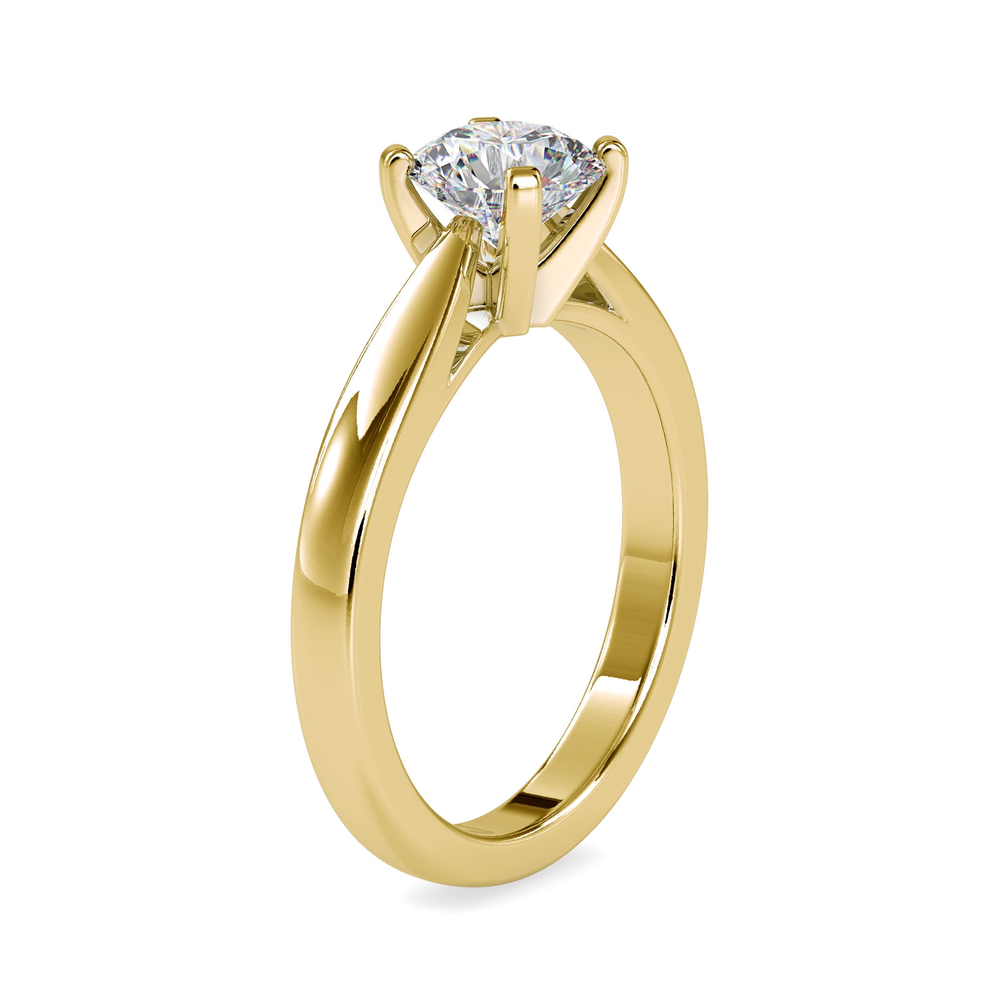 Modern Four-Prong Solitaire Ring 9