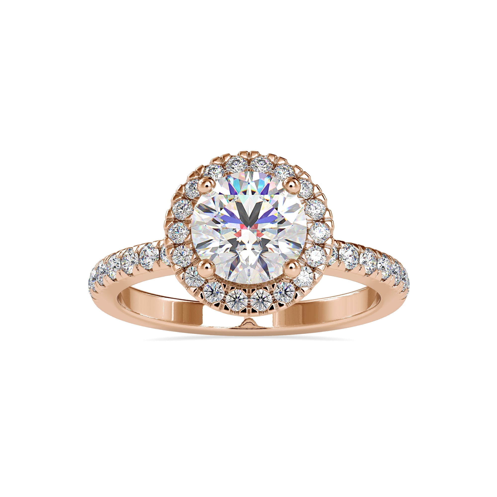 
Modern Halo Gold Solitaire Ring
 2