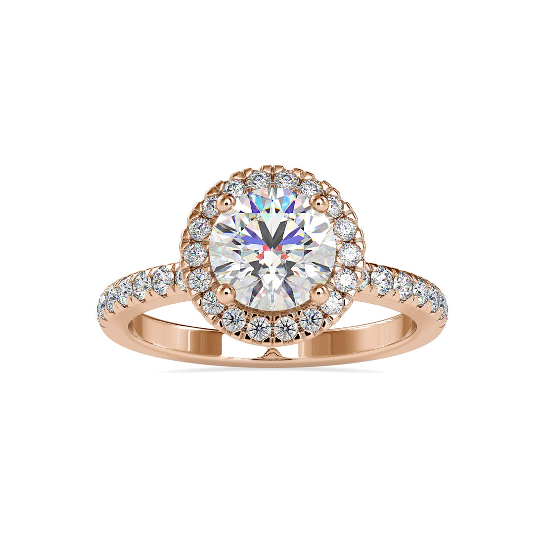 
Modern Halo Gold Solitaire Ring
 2