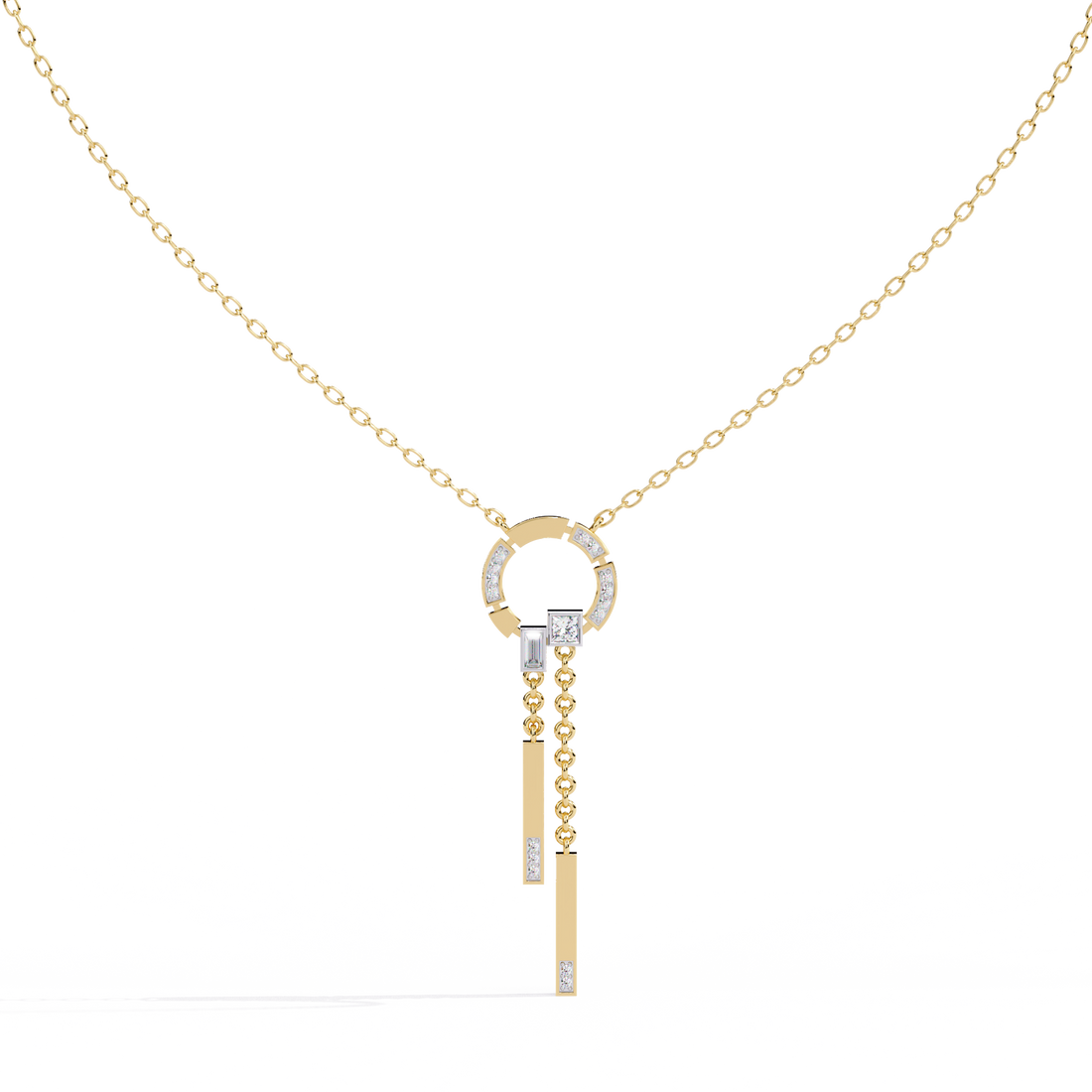 Modern Vibe Diamond Pendant (With Chain)