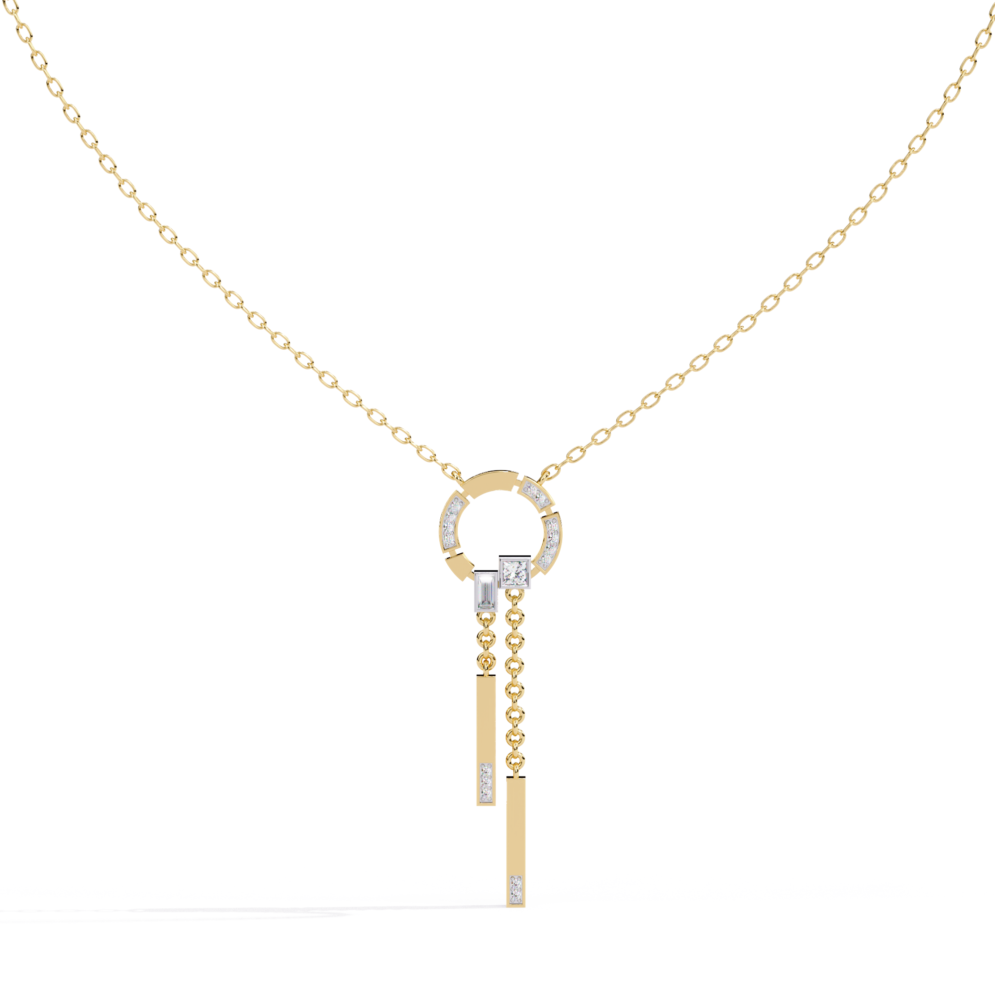 Modern Vibe Diamond Pendant (With Chain)