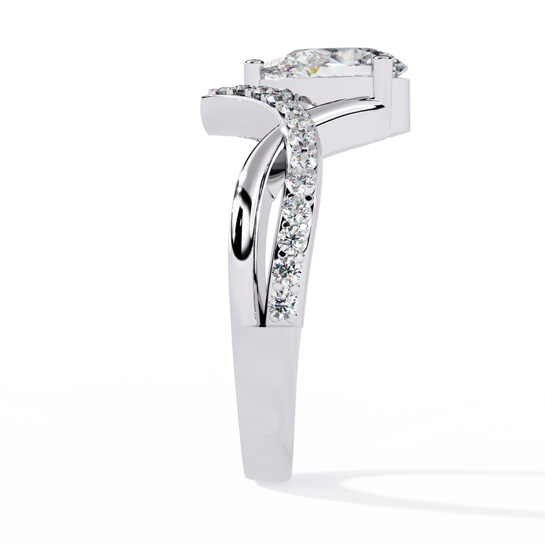 Modish Drop Divine Diamond Ring 11