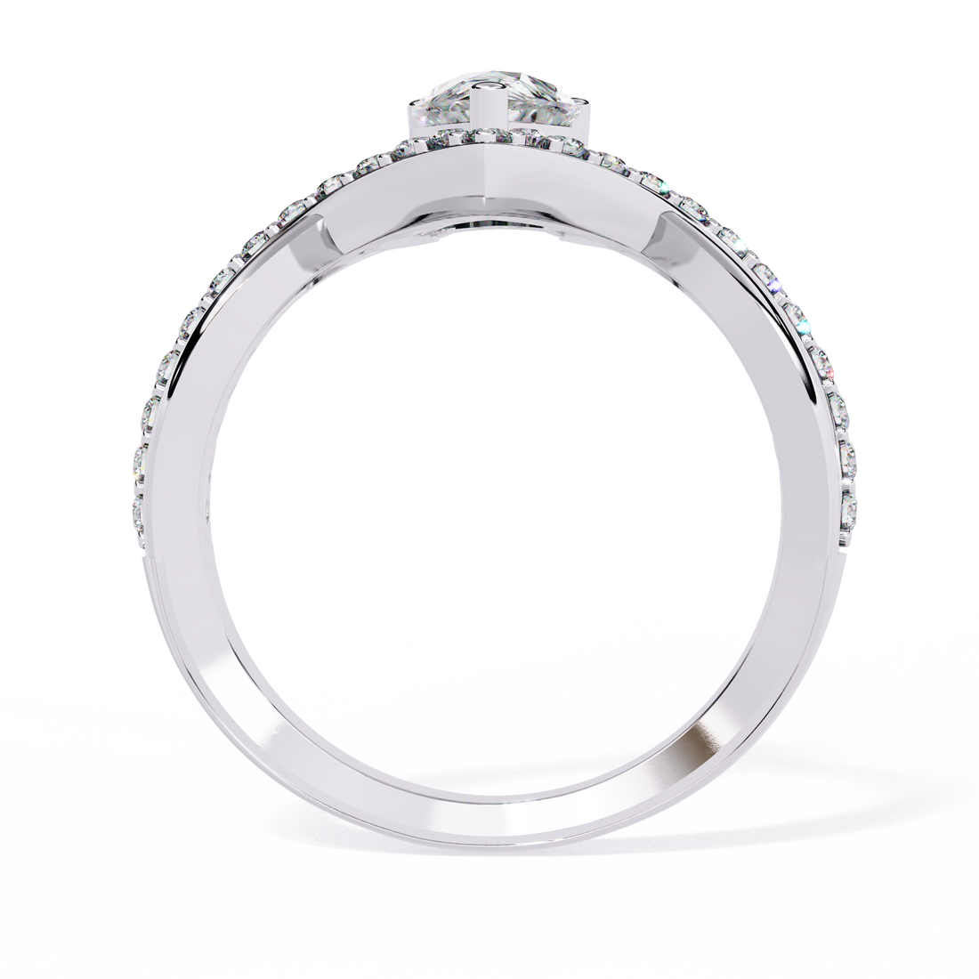 Modish Drop Divine Diamond Ring 12