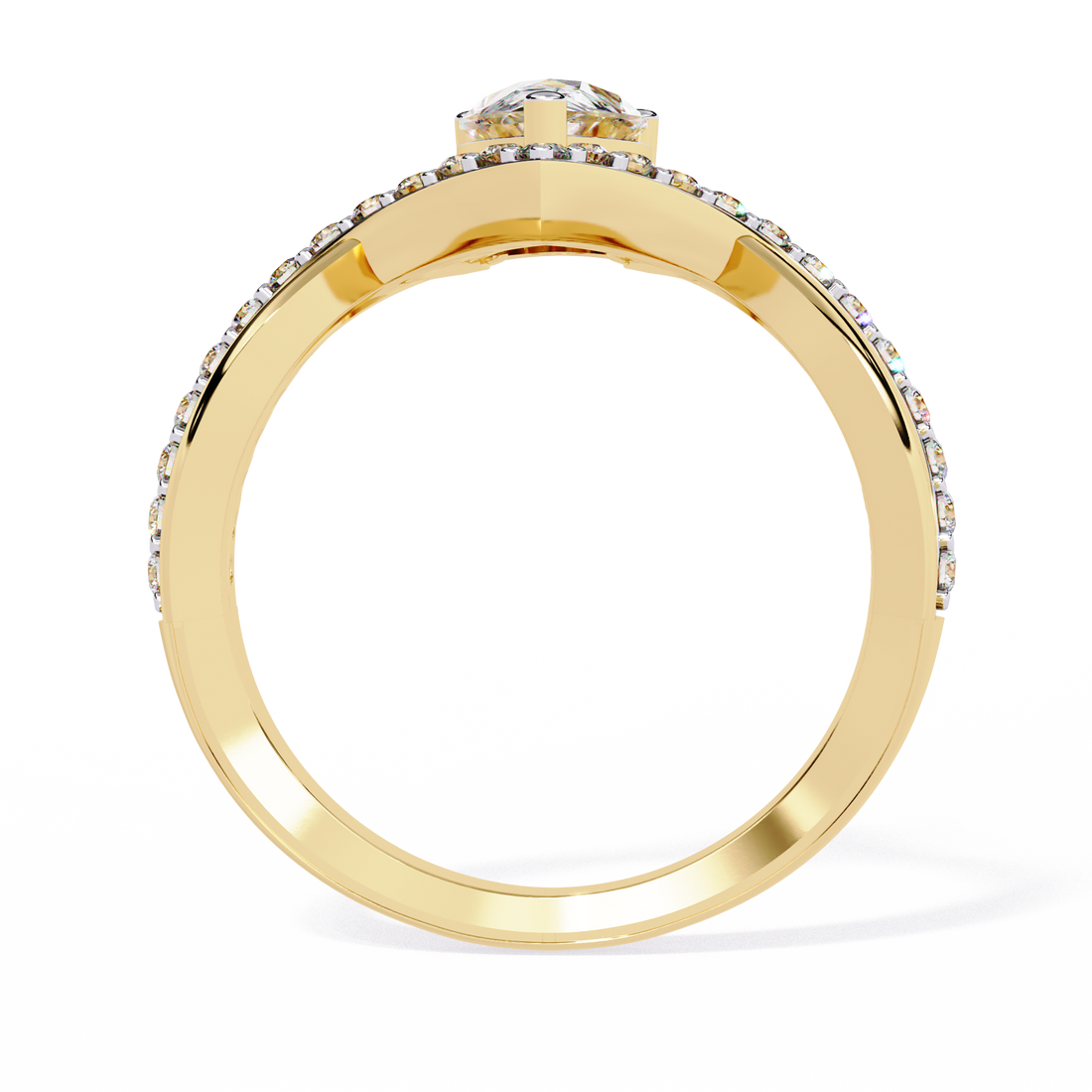 Modish Drop Divine Diamond Ring 4