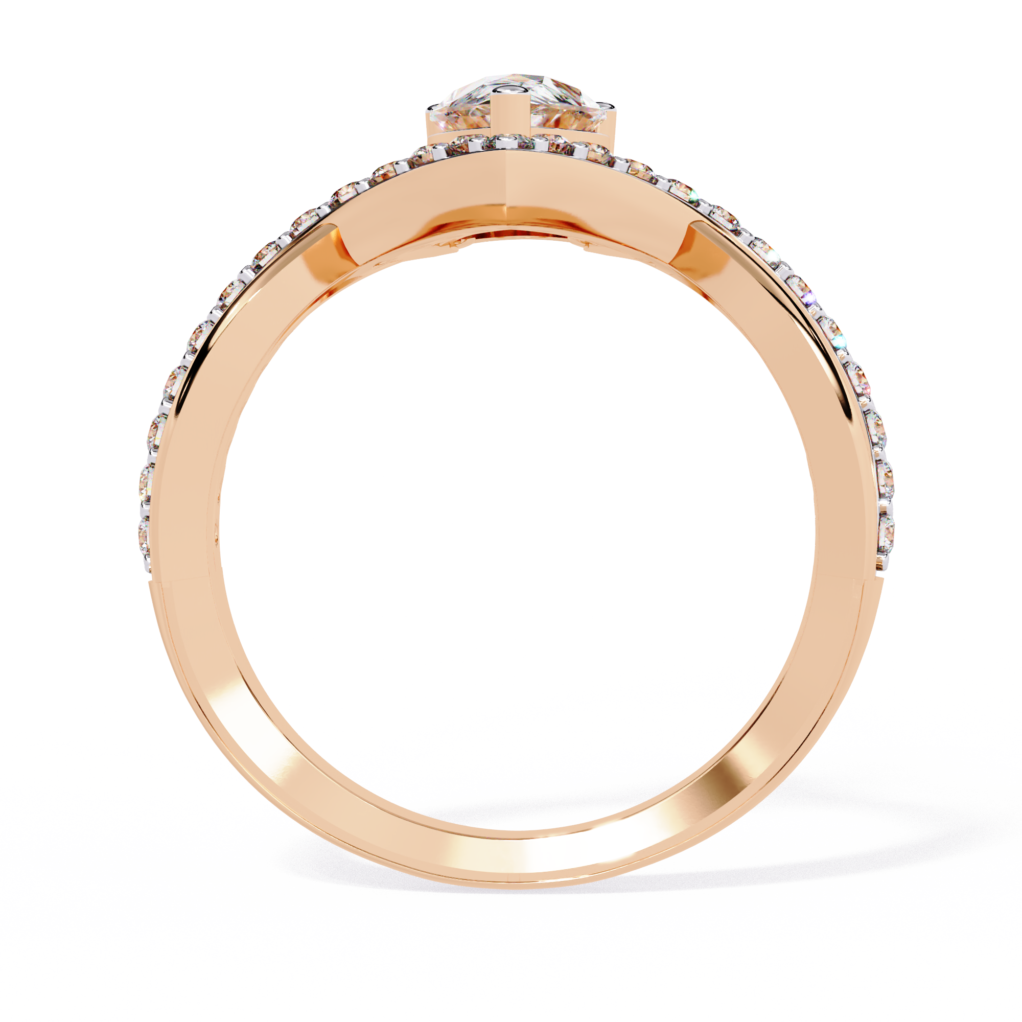 Modish Drop Divine Diamond Ring 8