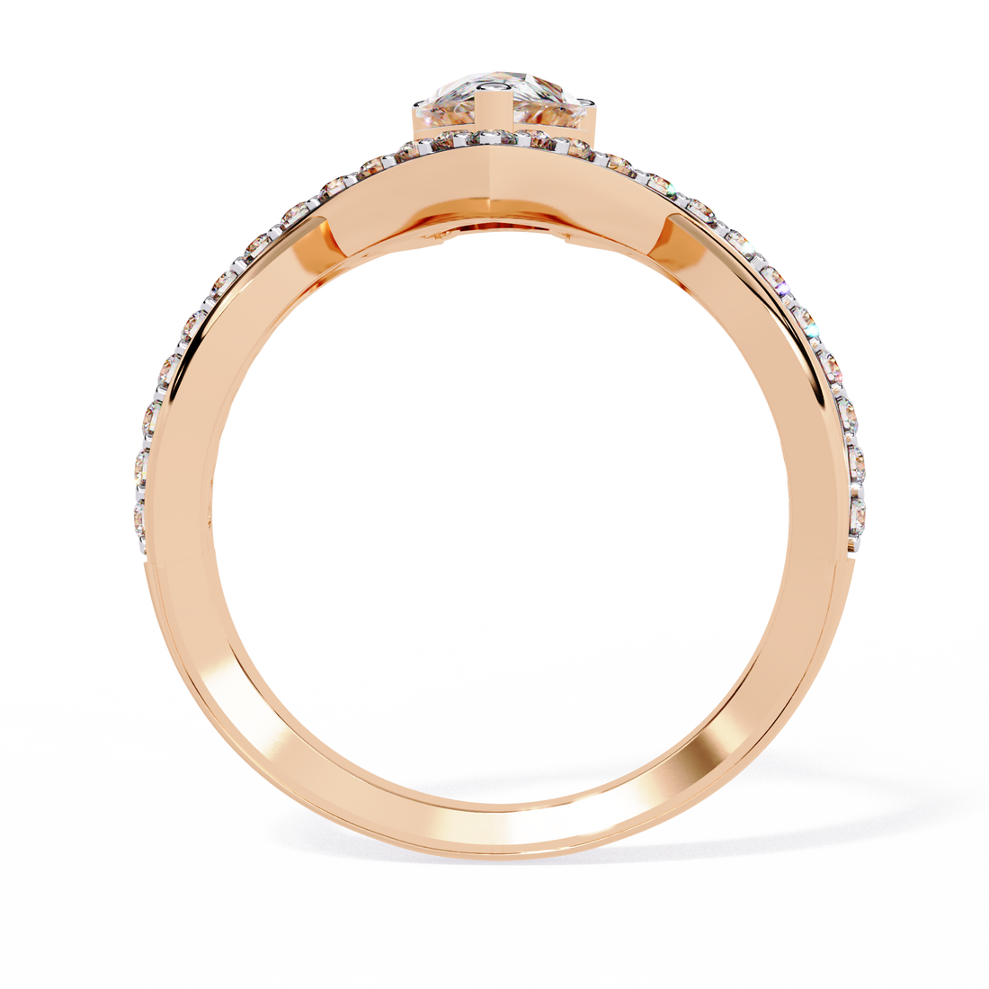 Modish Drop Divine Diamond Ring 8