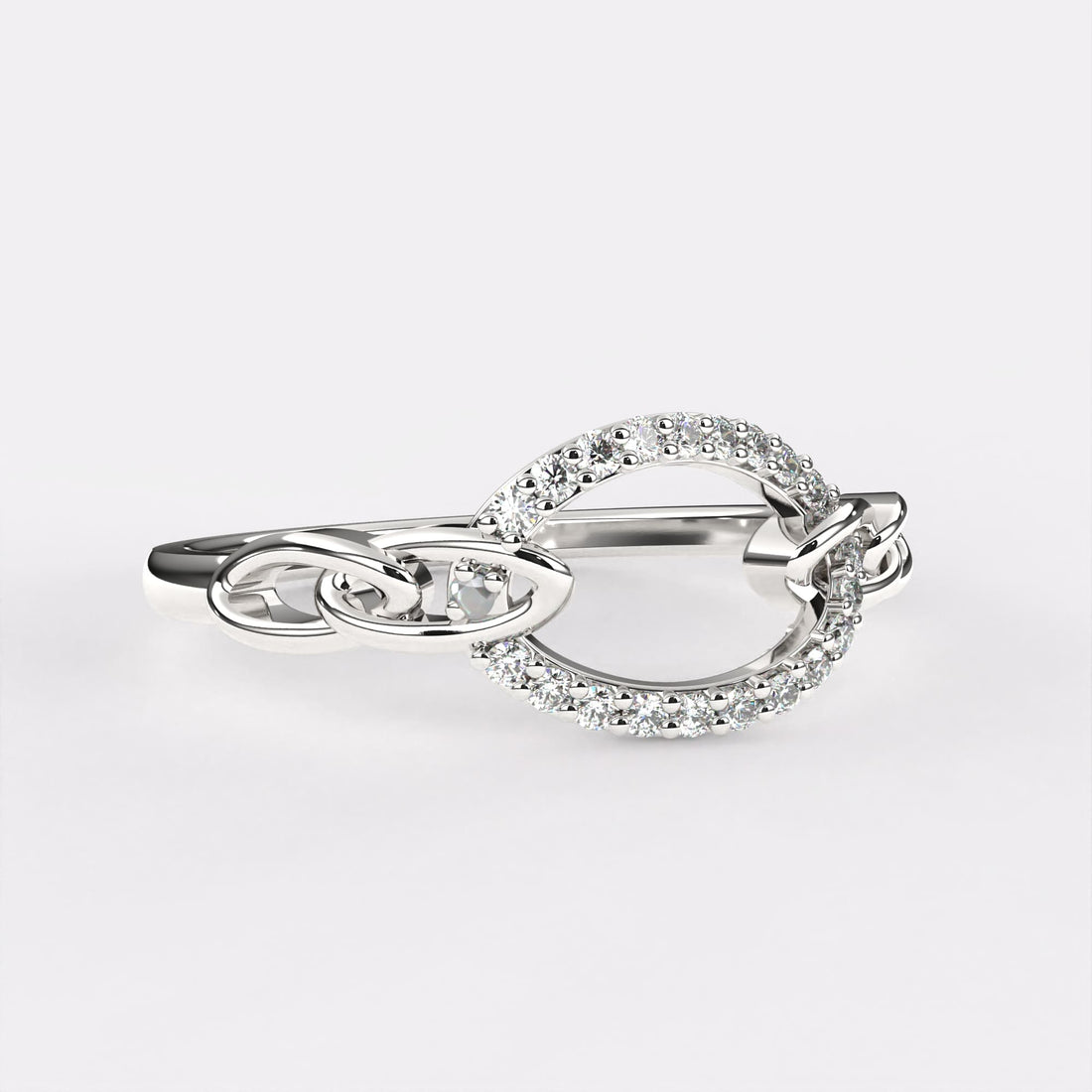 Moonbeam Diamond Finger Ring