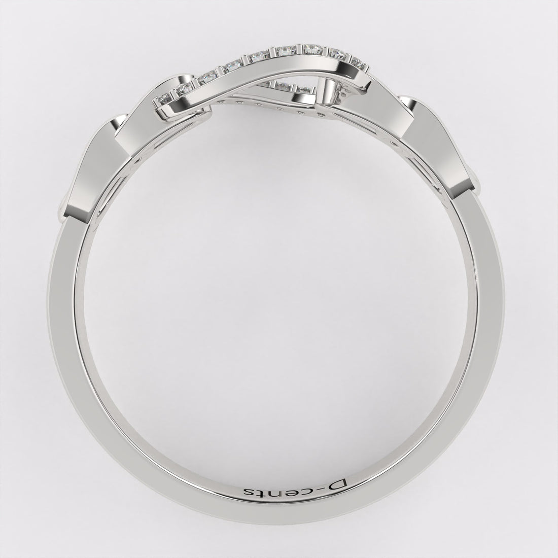 Moonbeam Diamond Finger Ring in 925 Silver