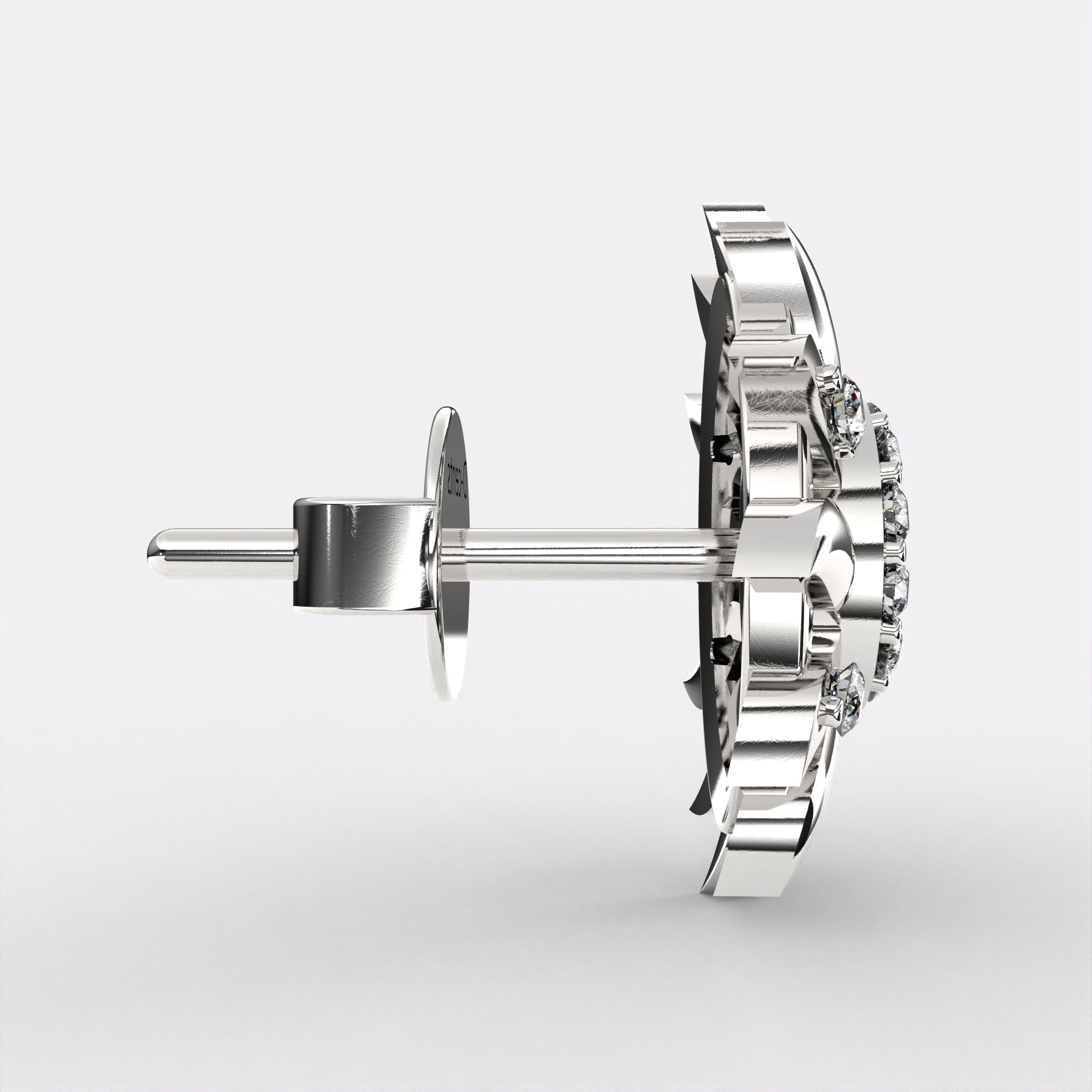 Moonlit Blossoms Diamond earrings In 925 Silver